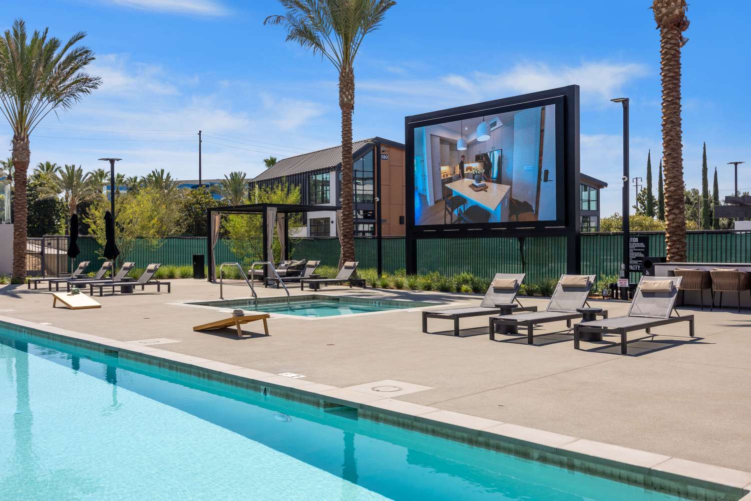 Swimming pool at Haven and Arrow in Rancho Cucamonga, California