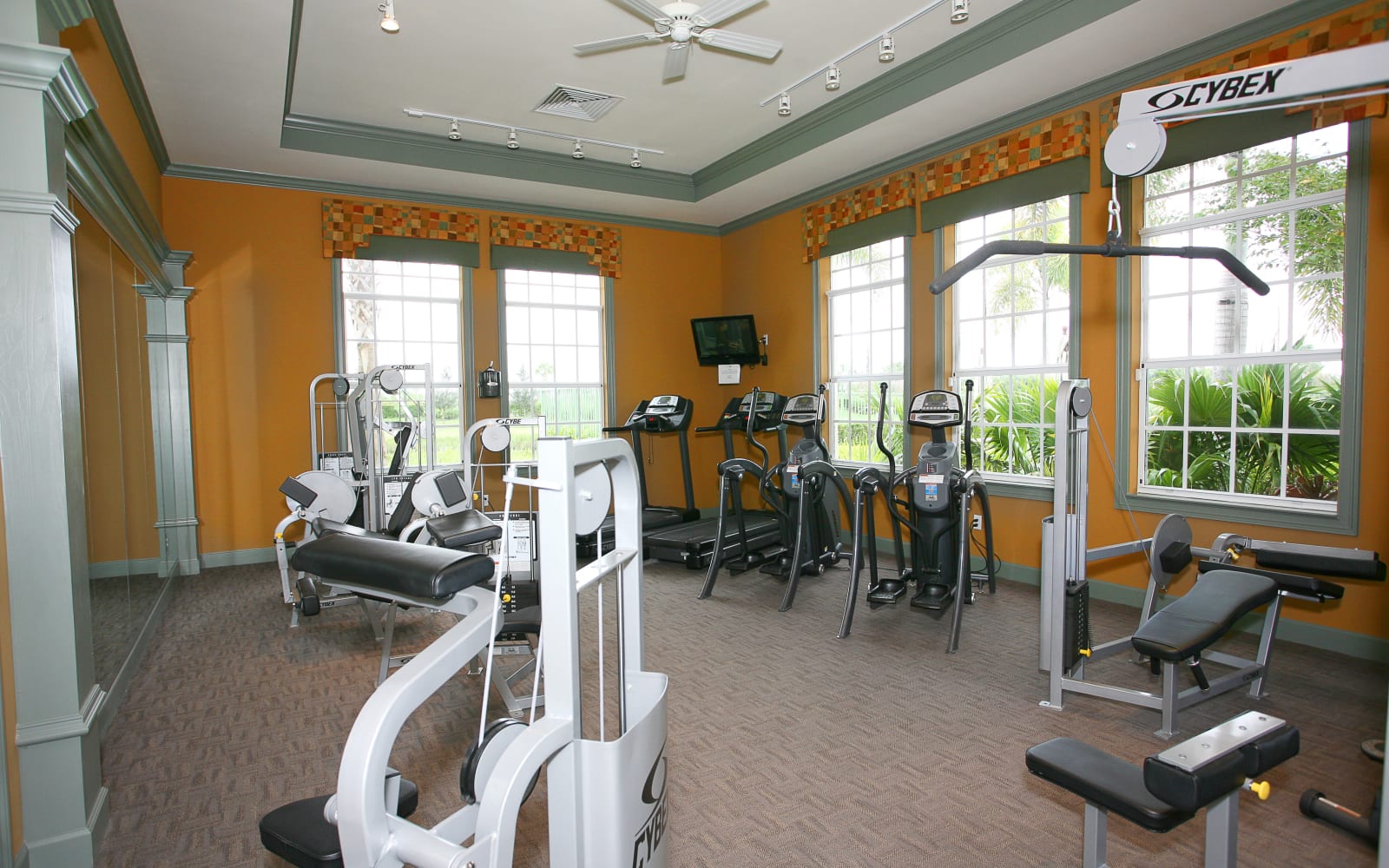 Fitness center at Green Cay Village in Boynton Beach, Florida