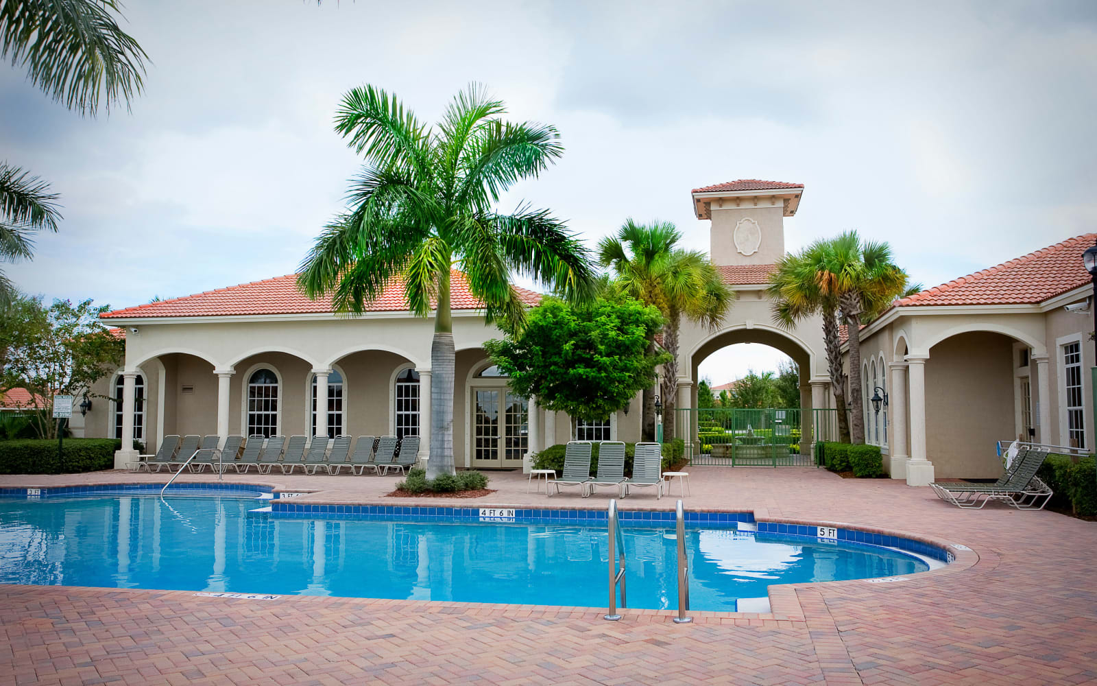 Outdoor pool at Green Cay Village in Boynton Beach, Florida