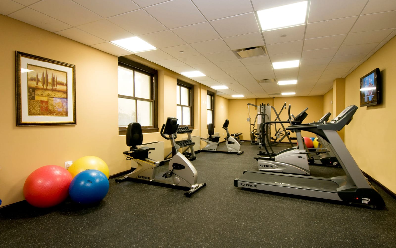 Fitness center at Park Lane at Sea View in Staten Island, New York