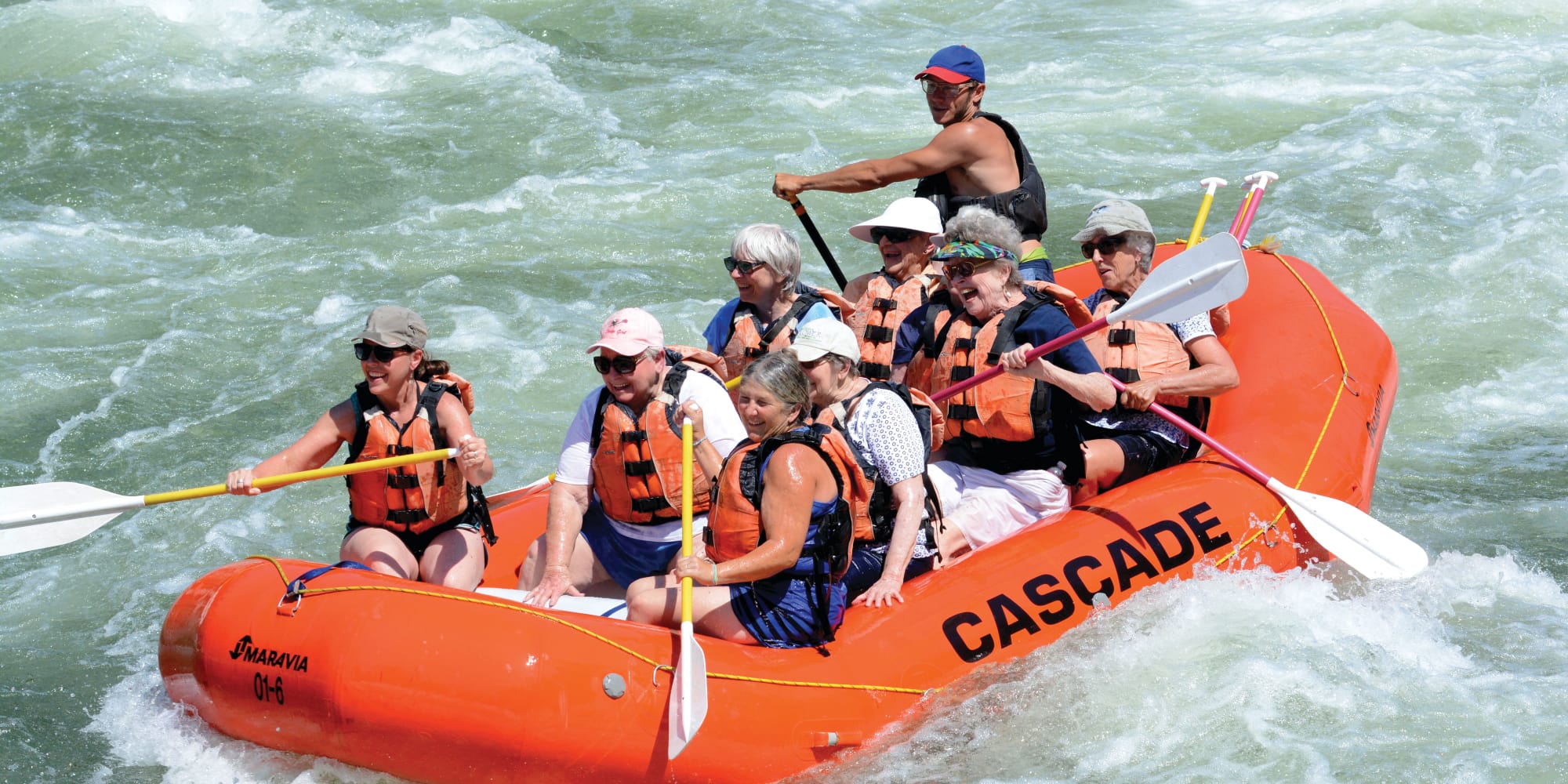 Residents from Salmon Creek in Boise, Idaho rafting