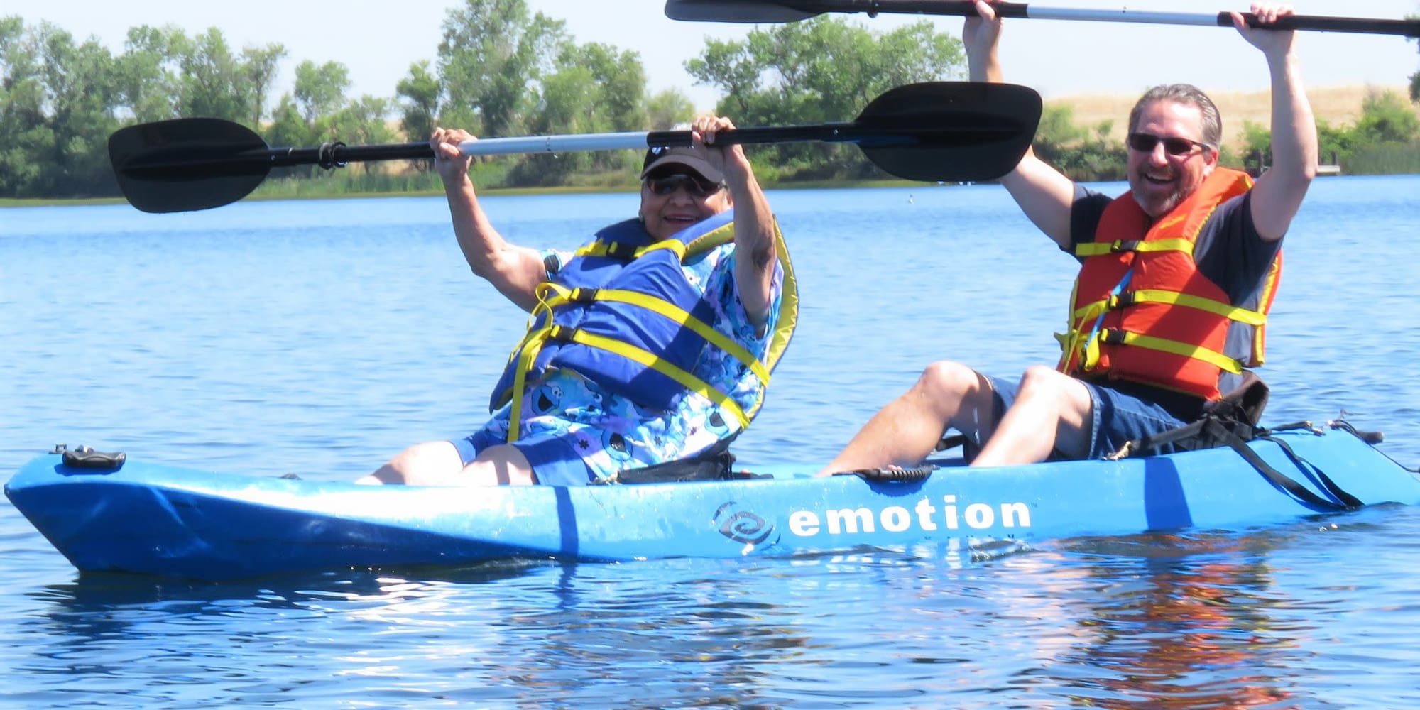 A resident from Williams Place Gracious Retirement Living in Davidson, North Carolina kayaking