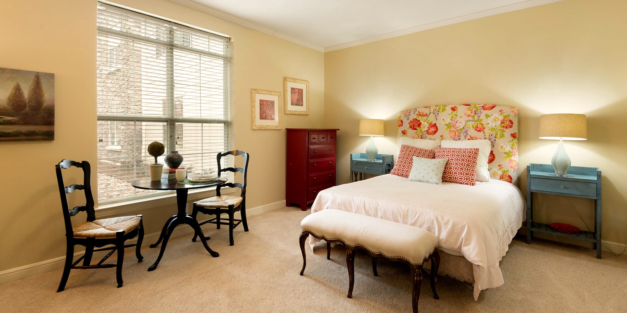 Living space inside Prestonwood Court in Plano, Texas