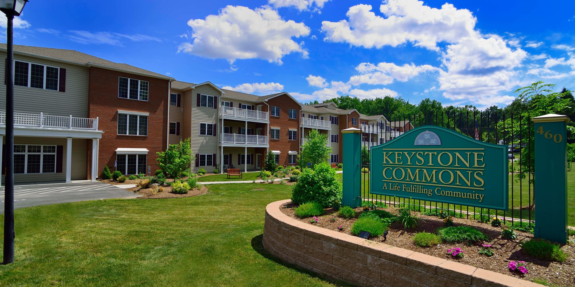 Branding and signage at Keystone Commons in Ludlow, Massachusetts