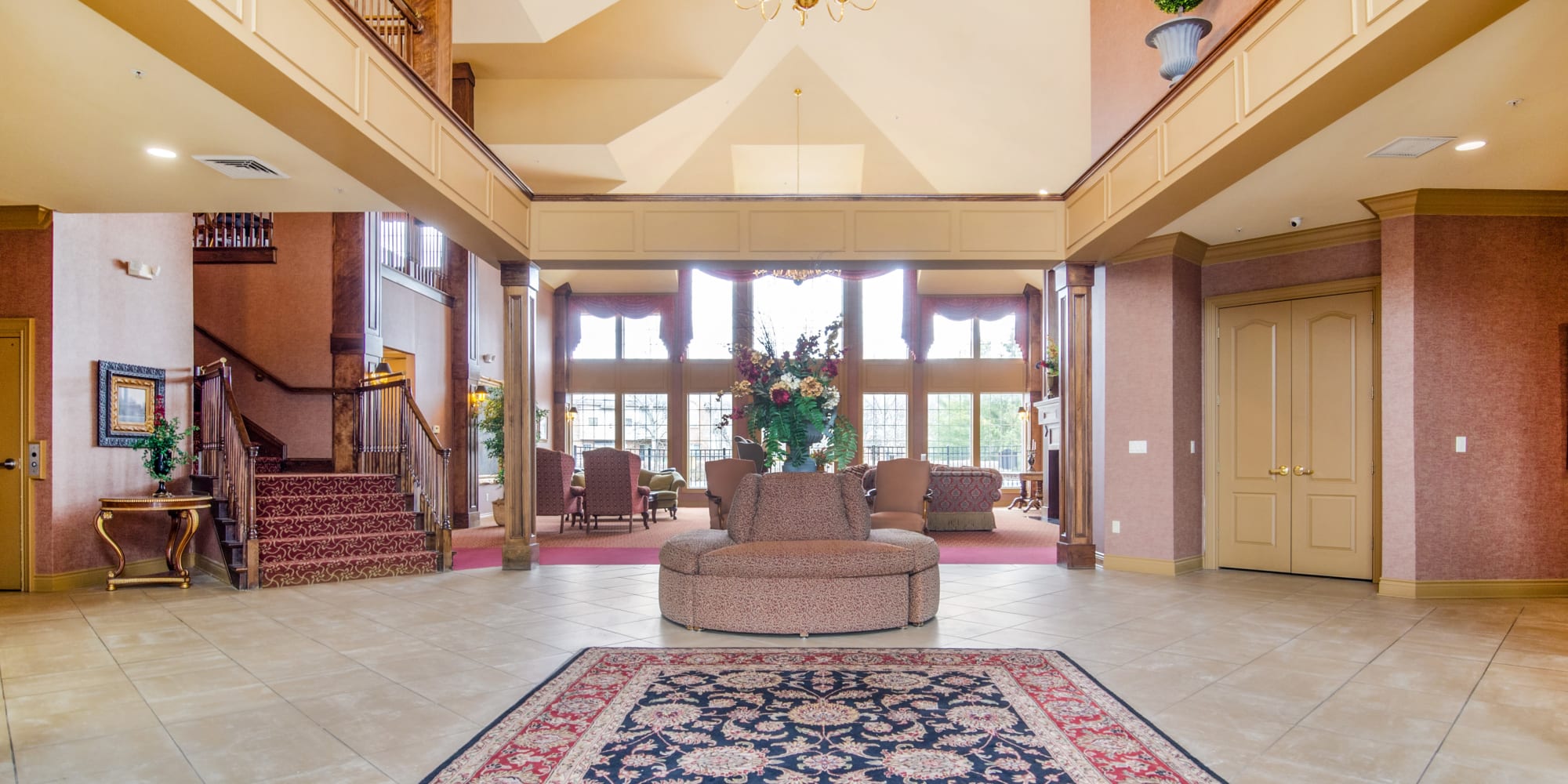 A large lobby at of Central Park Estates in Novi, Michigan