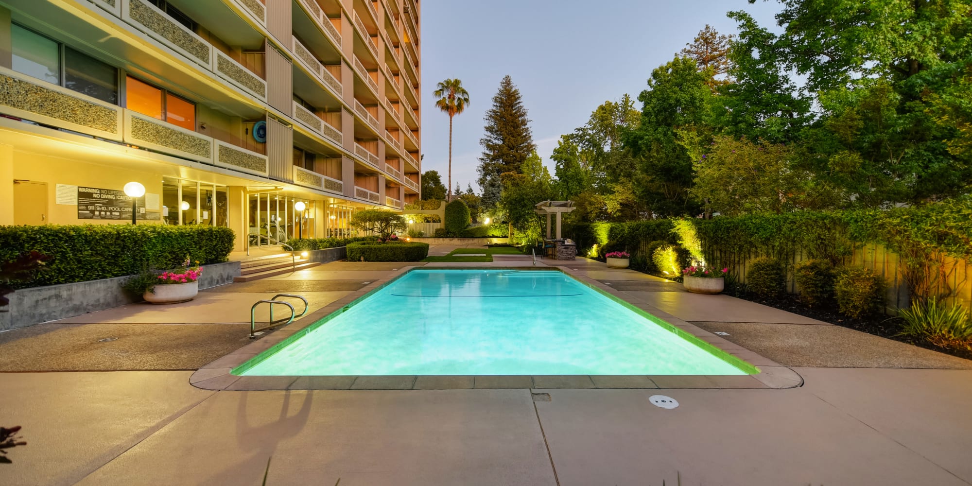 Community swimming pool at The Marc, Palo Alto in Palo Alto, California