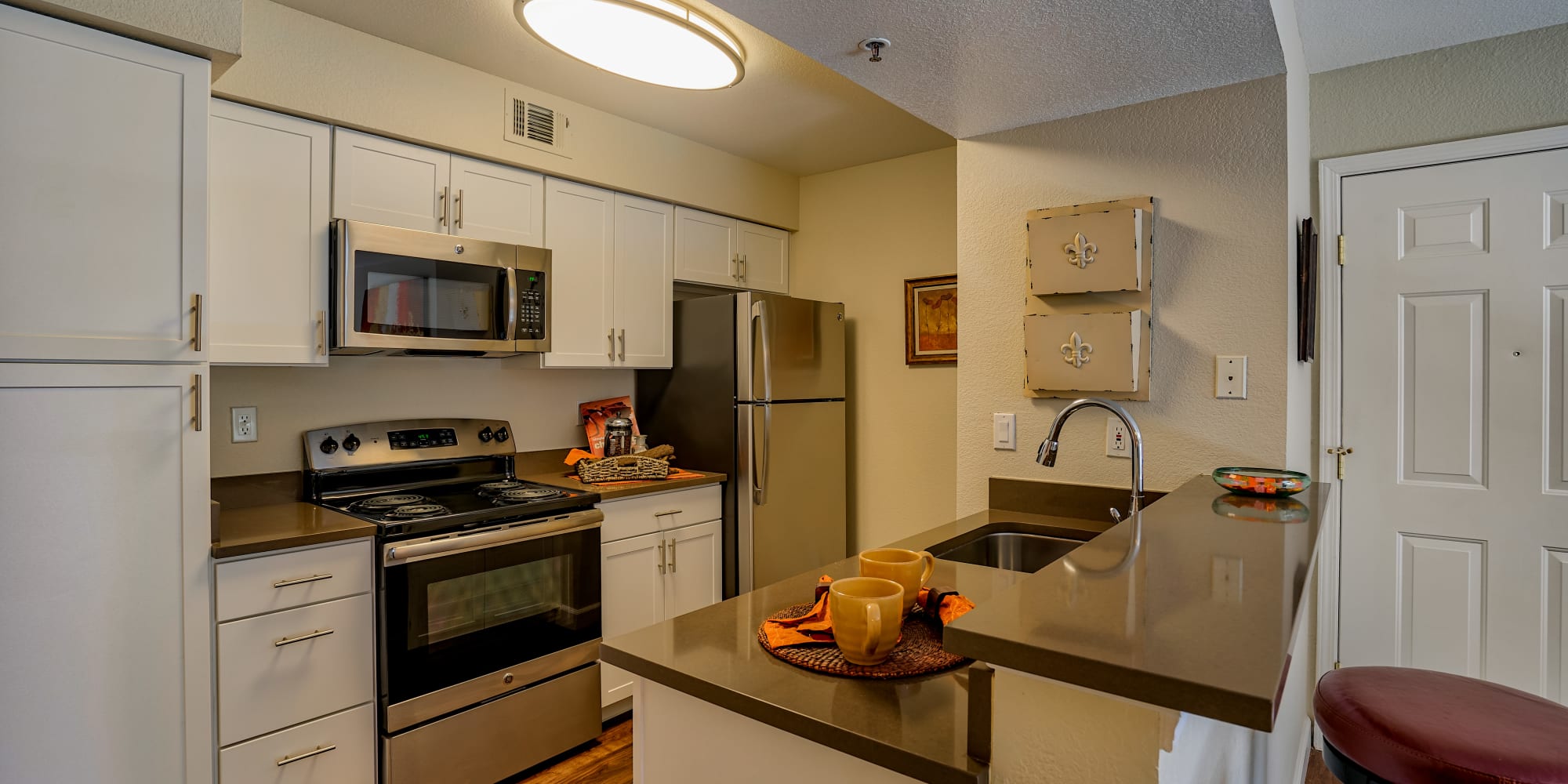 kitchen space at Shadow Creek Apartments in Santa Rosa, California