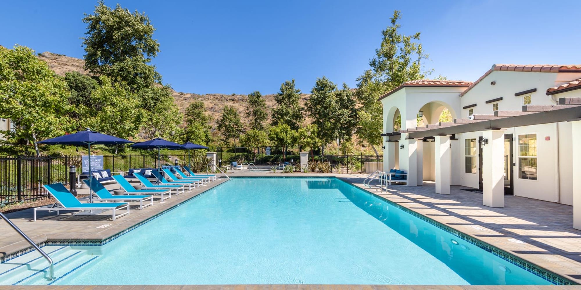 Resort-style swimming pool at Mission Hills in Camarillo, California
