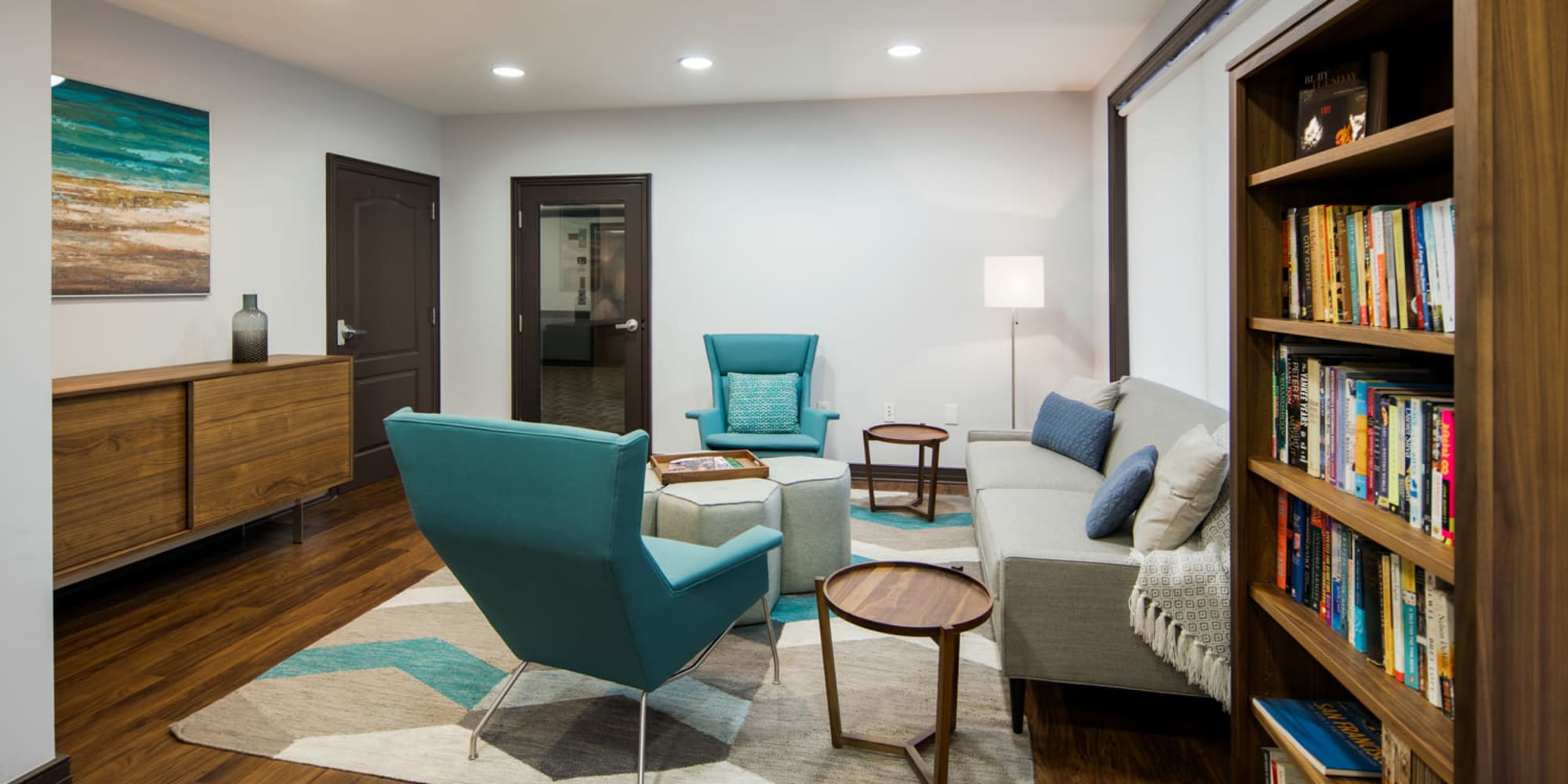 High end clubhouse at Sofi Gaslight Commons in South Orange, New Jersey