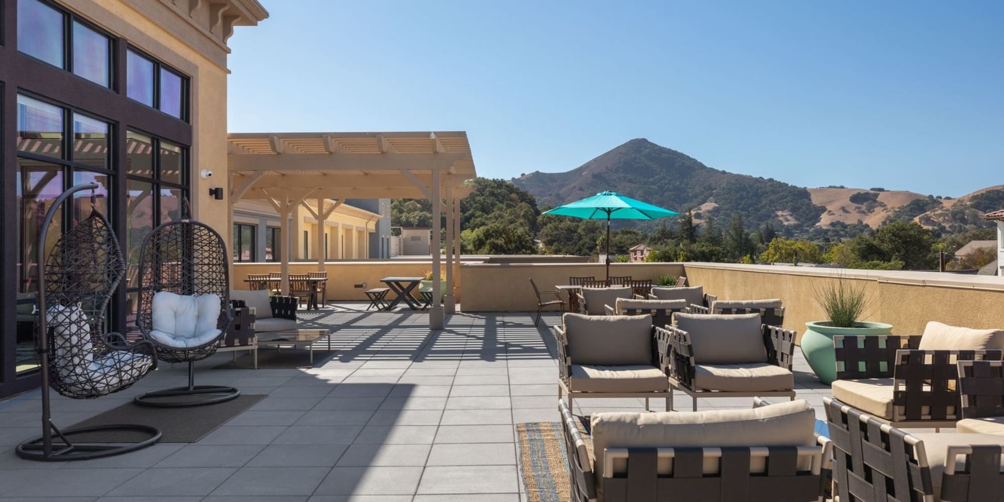 Outdoor common area at Sunsweet in Morgan Hill, California