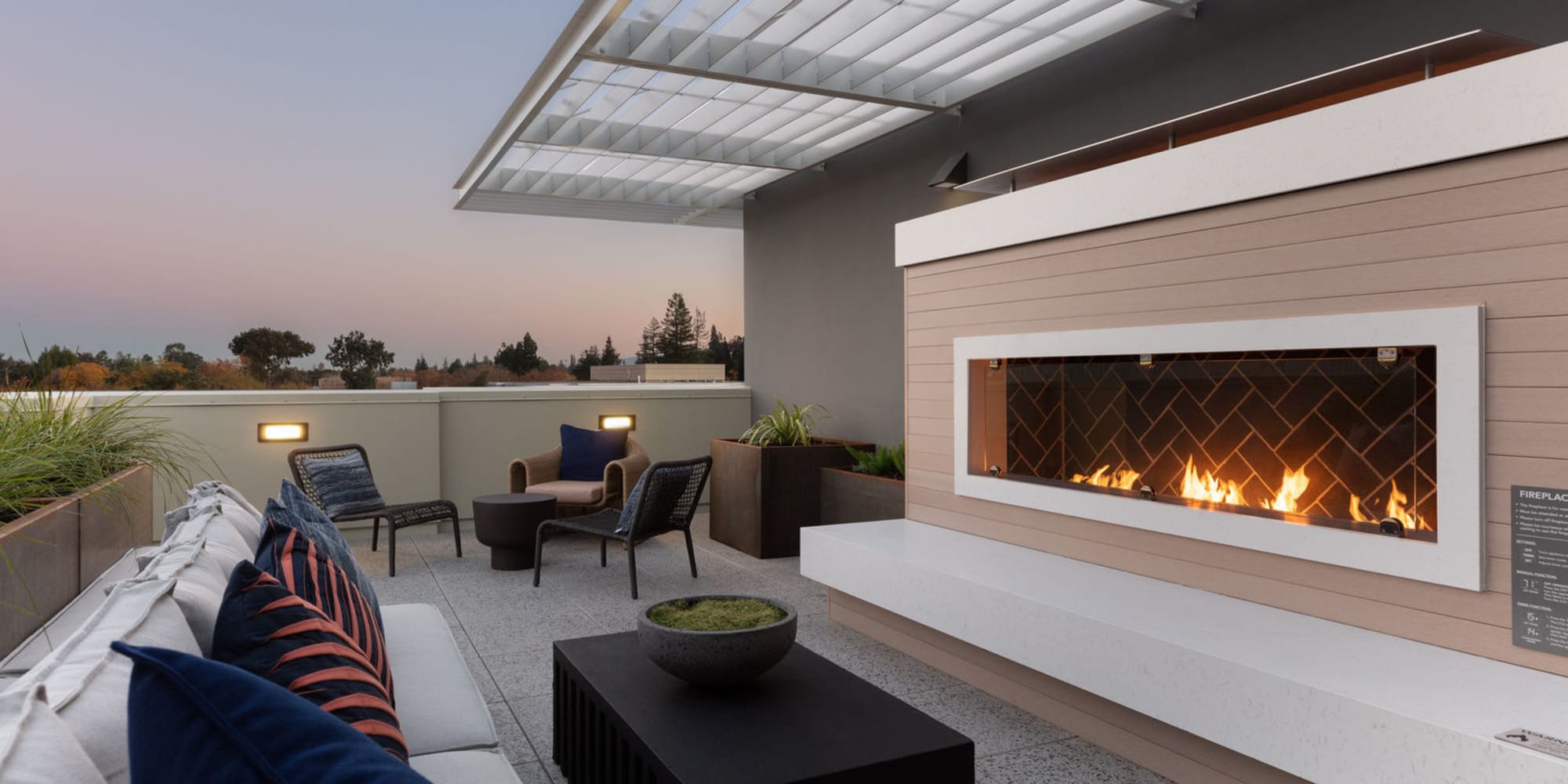 Spacious balconies at The Palomino in Palo Alto, California