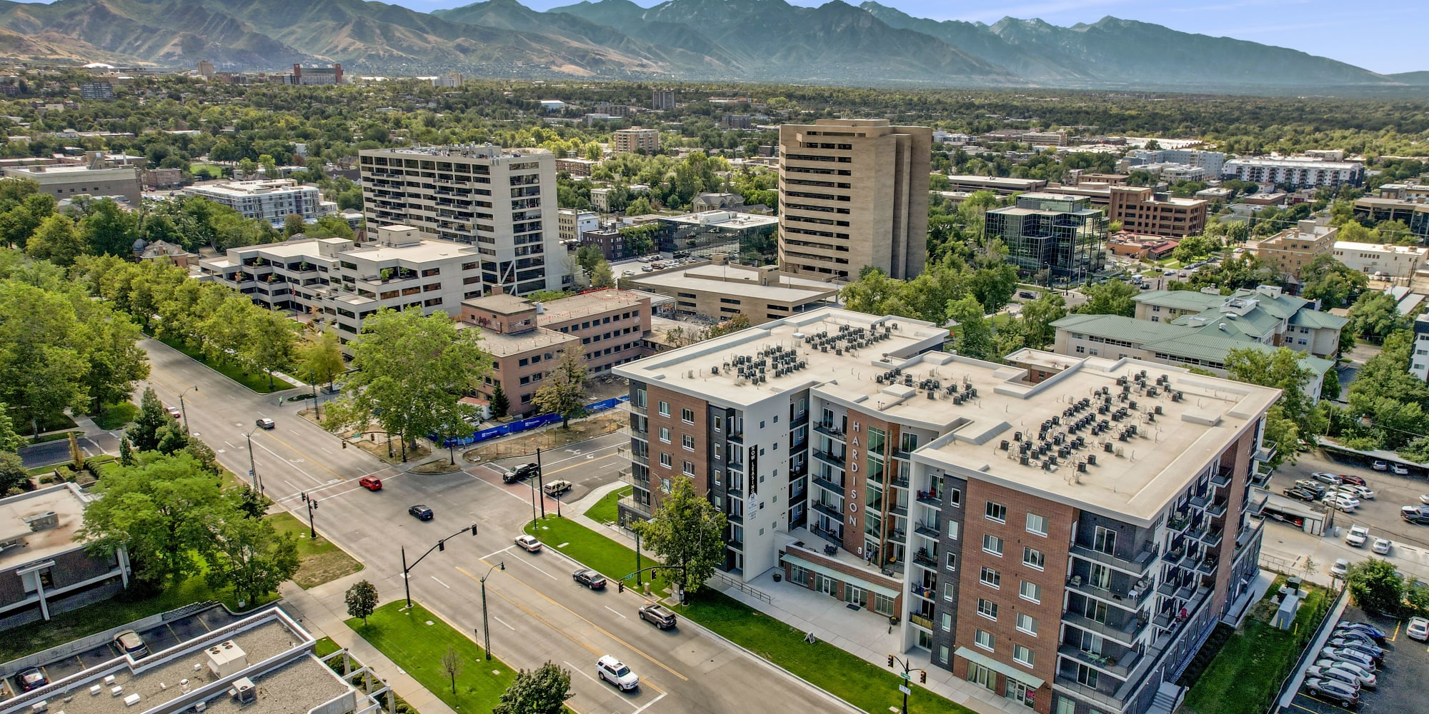 An Aerial View of the Property and Surrounding Mountains The Hardison buys flowers in Salt Lake City, Utah