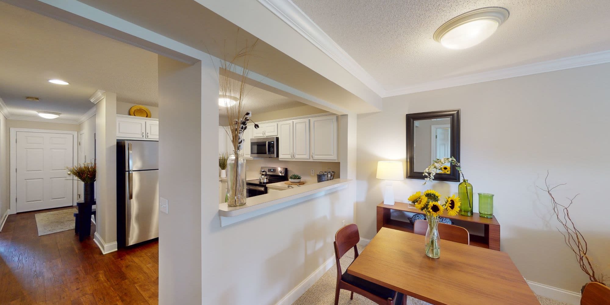 Dining room at Brookhaven Apartments in Lancaster, New York