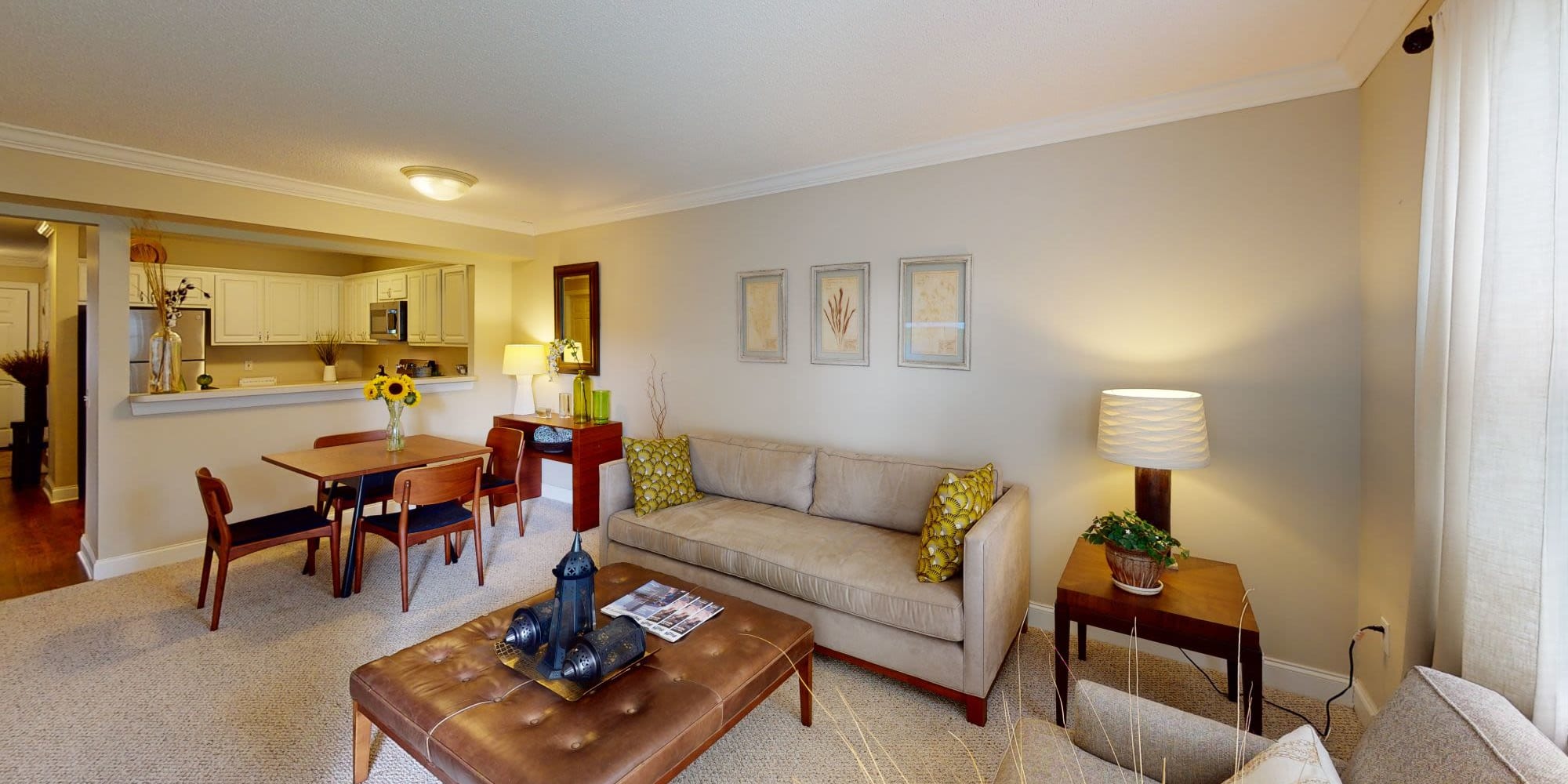 Modern Living room at Brookhaven Apartments in Lancaster, New York