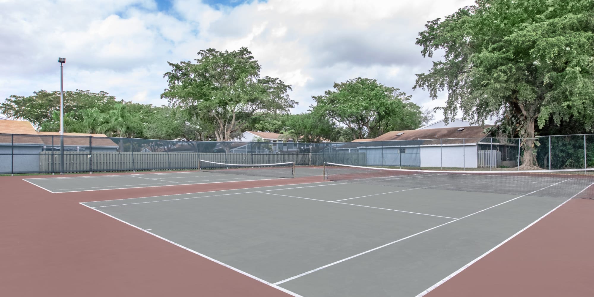 Tennis courts at Sunrise on the Green in Sunrise, Florida