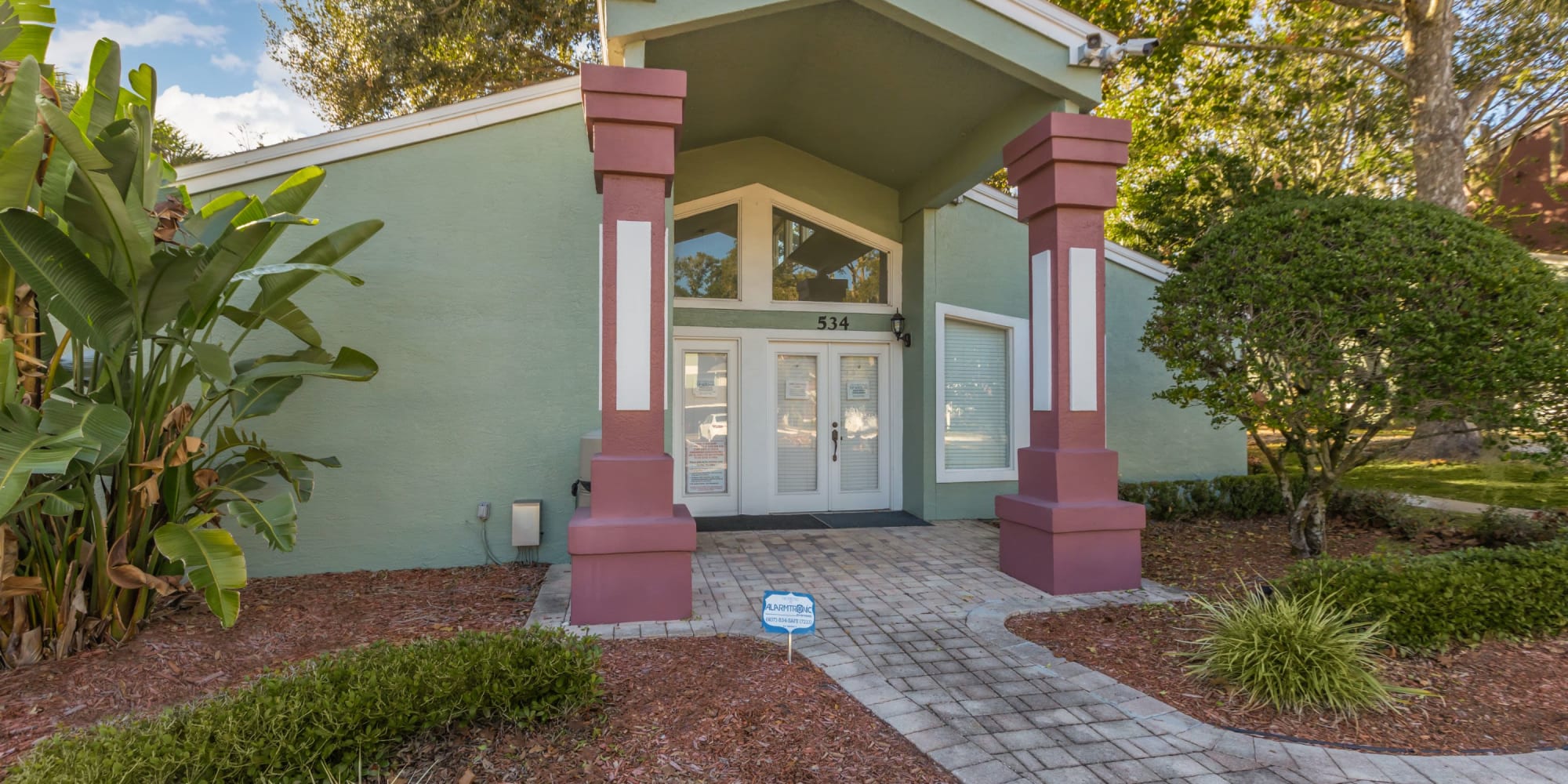 Entrance to the clubhouse at Stone Creek at Wekiva in Altamonte Springs, Florida