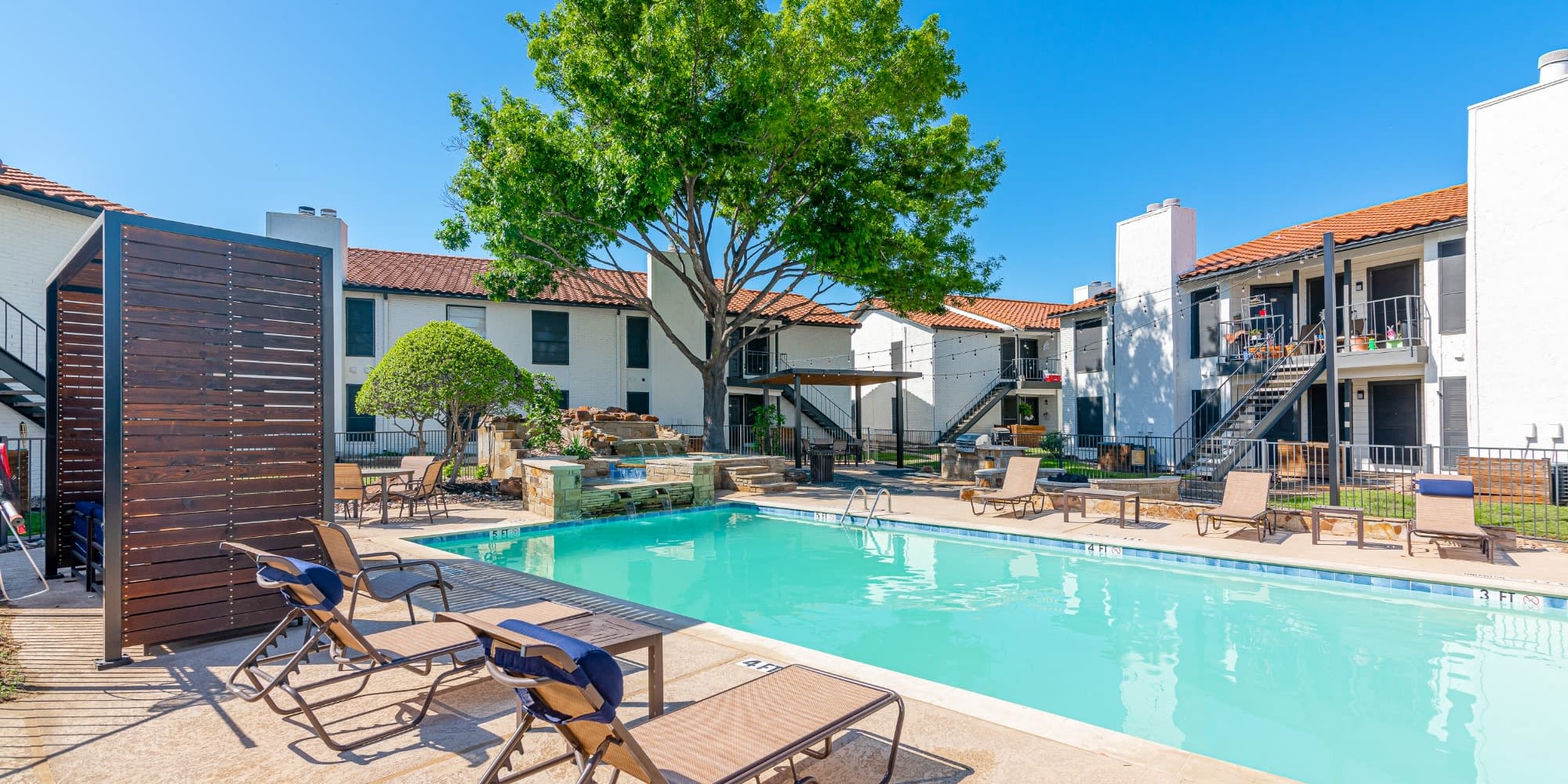 Beautiful pool at Athena Apartment Homes in Benbrook, Texas