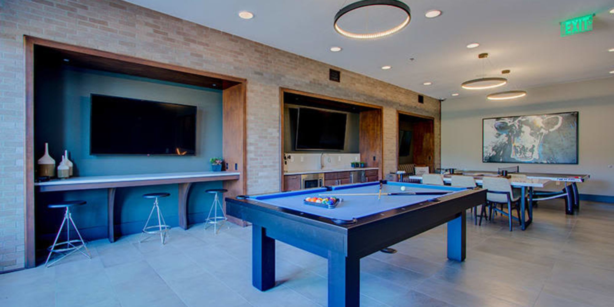 Game room at Fusion 355 in Broomfield, Colorado