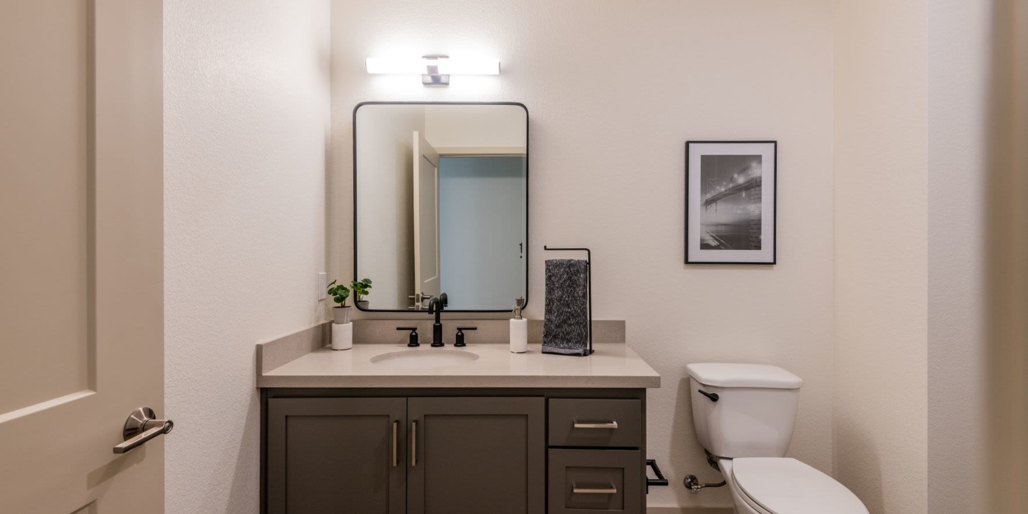 Bathroom at Towne Centre Apartments in Lathrop, California
