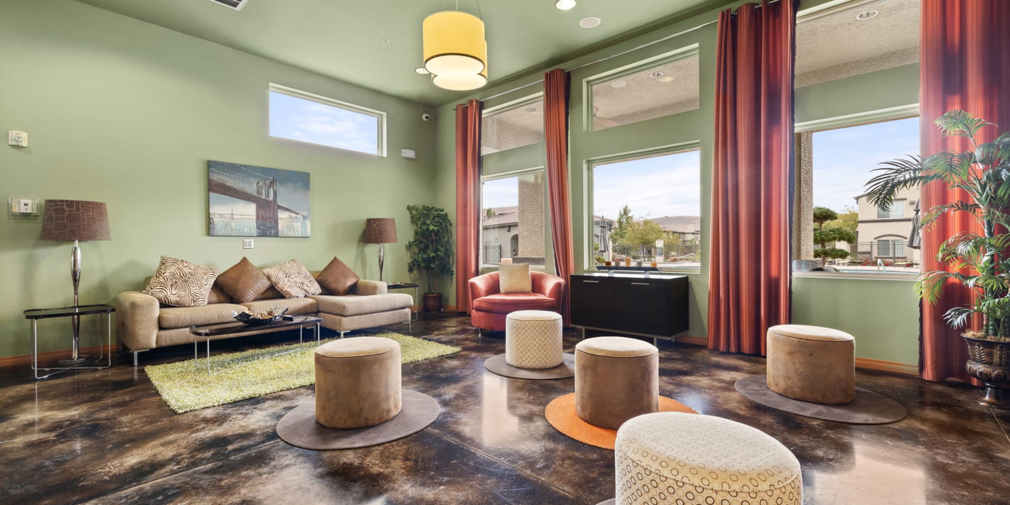 Spacious resident lounge at The Trails at Pioneer Meadows in Sparks, Nevada