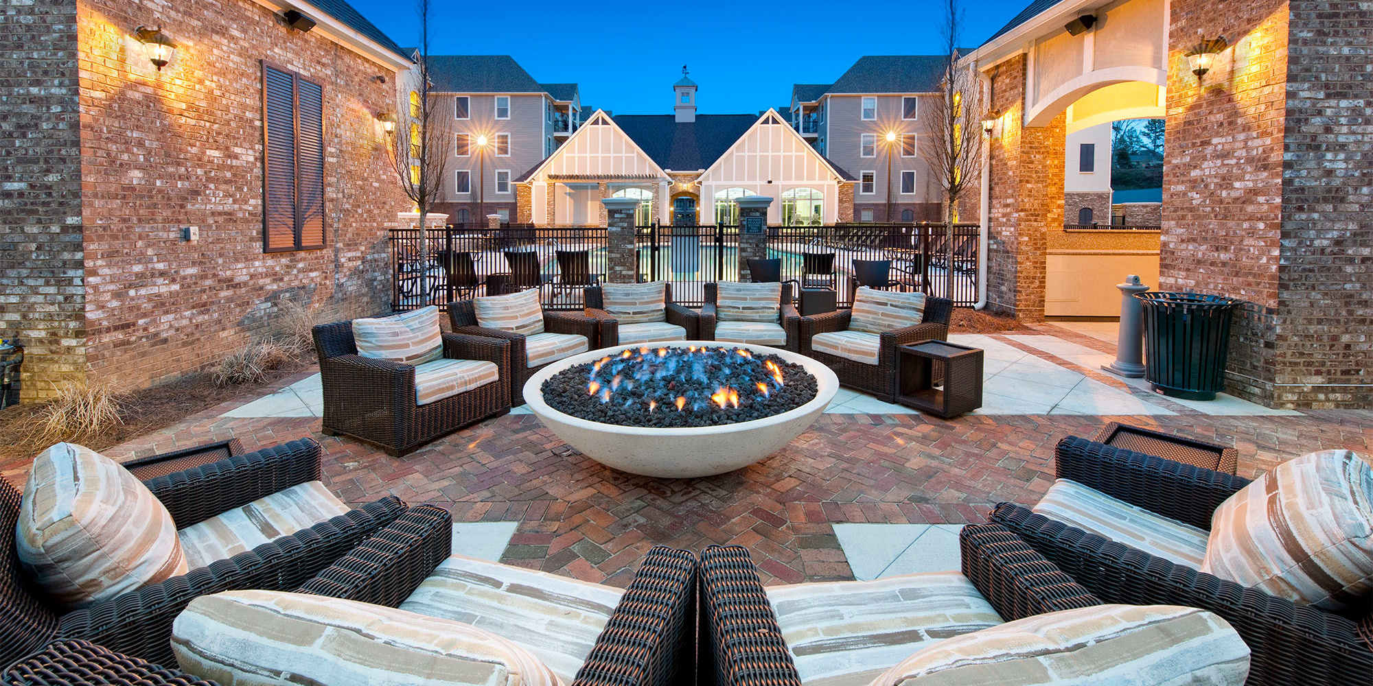 Outdoor firepit at Lane Parke Apartments in Mountain Brook, Alabama