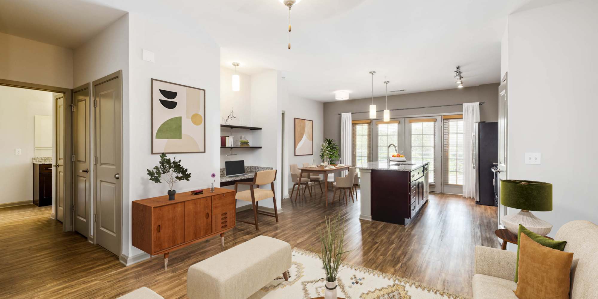 Living Room Space at Lofts At Bass in Macon, Georgia 