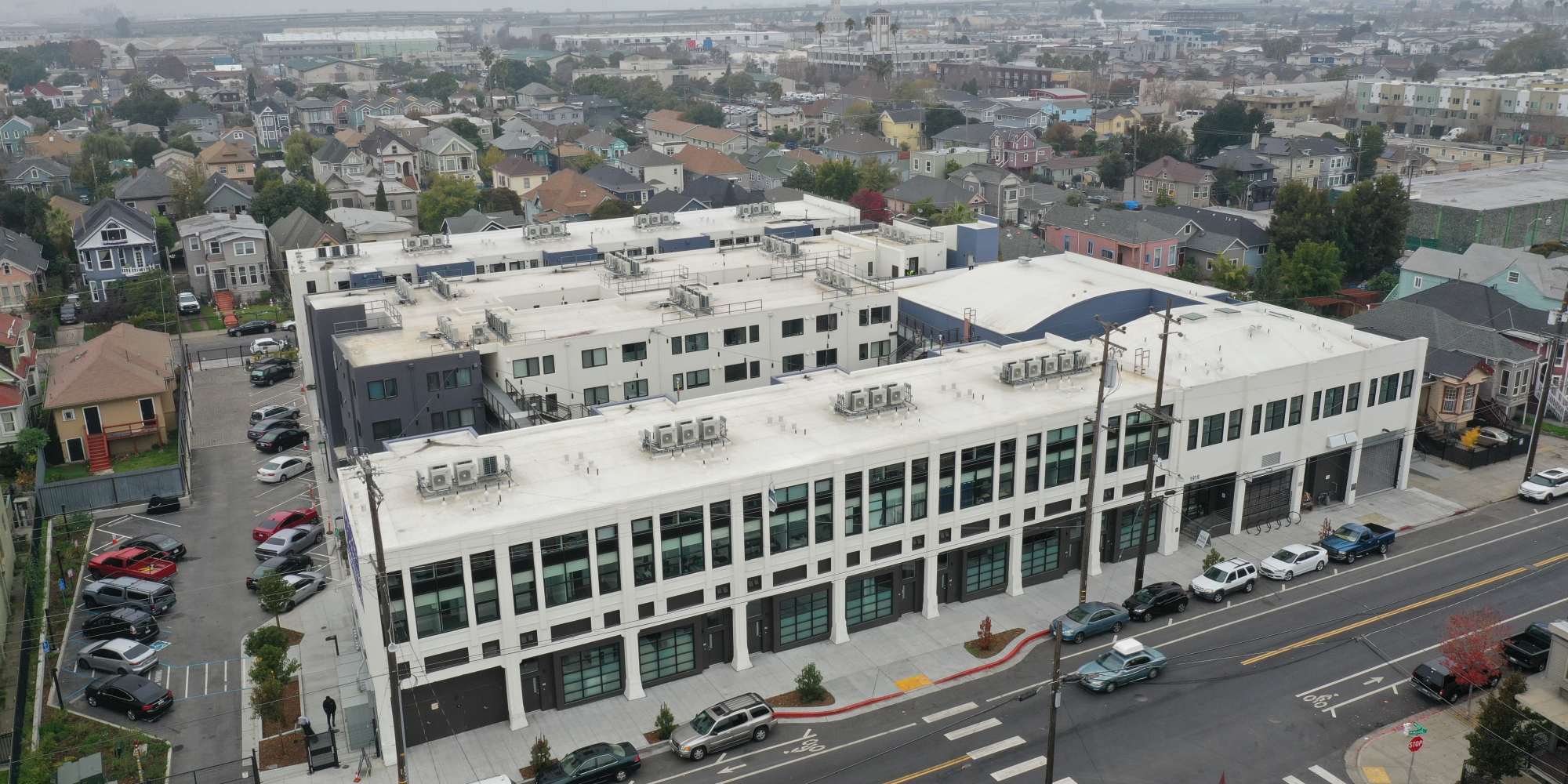 View of the building from above at 1919 Market Street in Oakland, California
