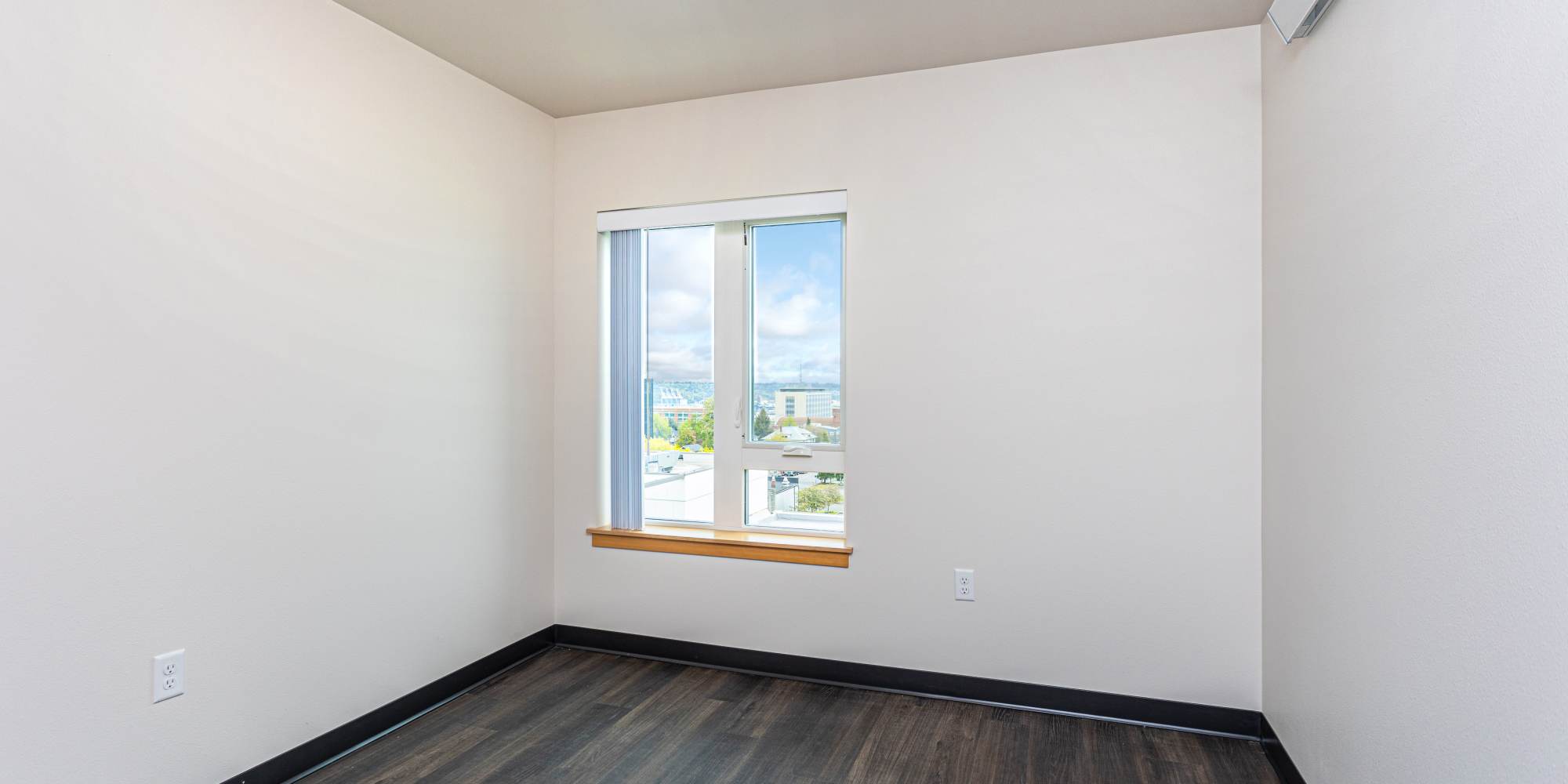 Side view of the bedroom at Housing Hilltop in Tacoma, Washington