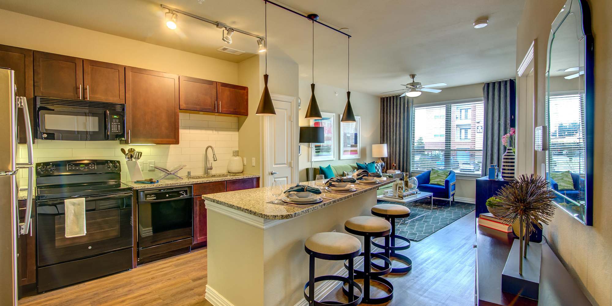 Kitchen at Keller Springs Crossing in Carrollton, Texas