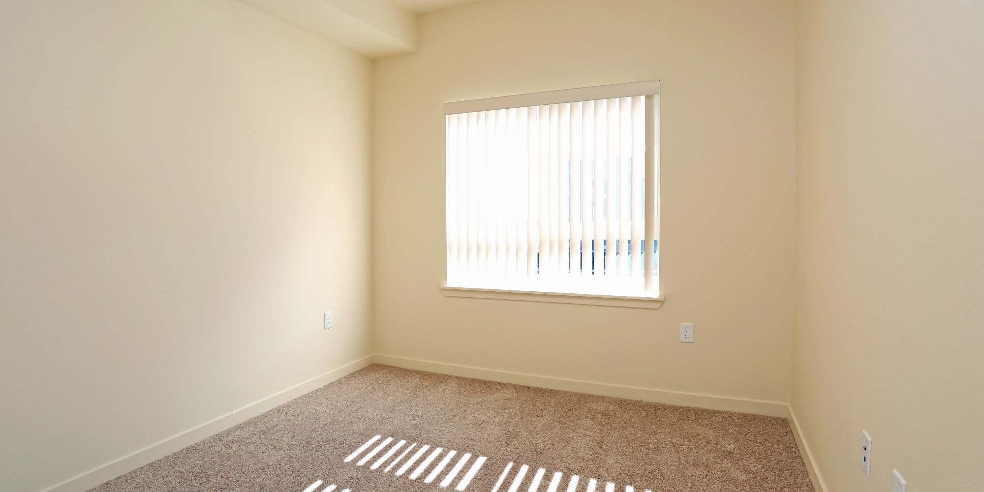 Model bedroom with soft carpet at Traditions at Colorado Springs in Colorado Springs, 