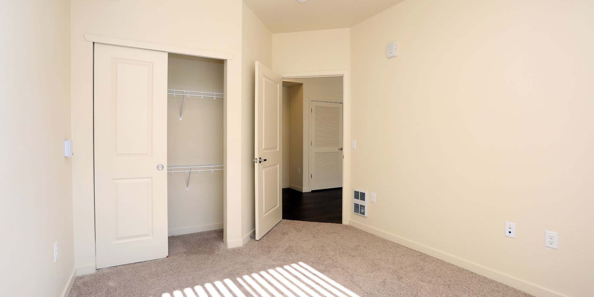 Bedroom with closet at Traditions at Colorado Springs in Colorado Springs, Colorado