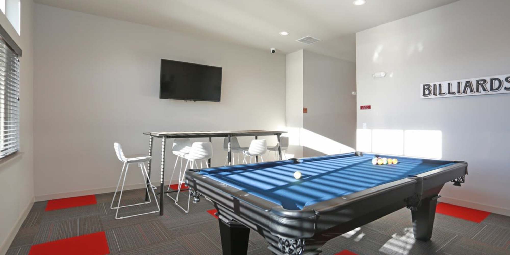 Pool table at Copper Stone in Lafayette, Colorado
