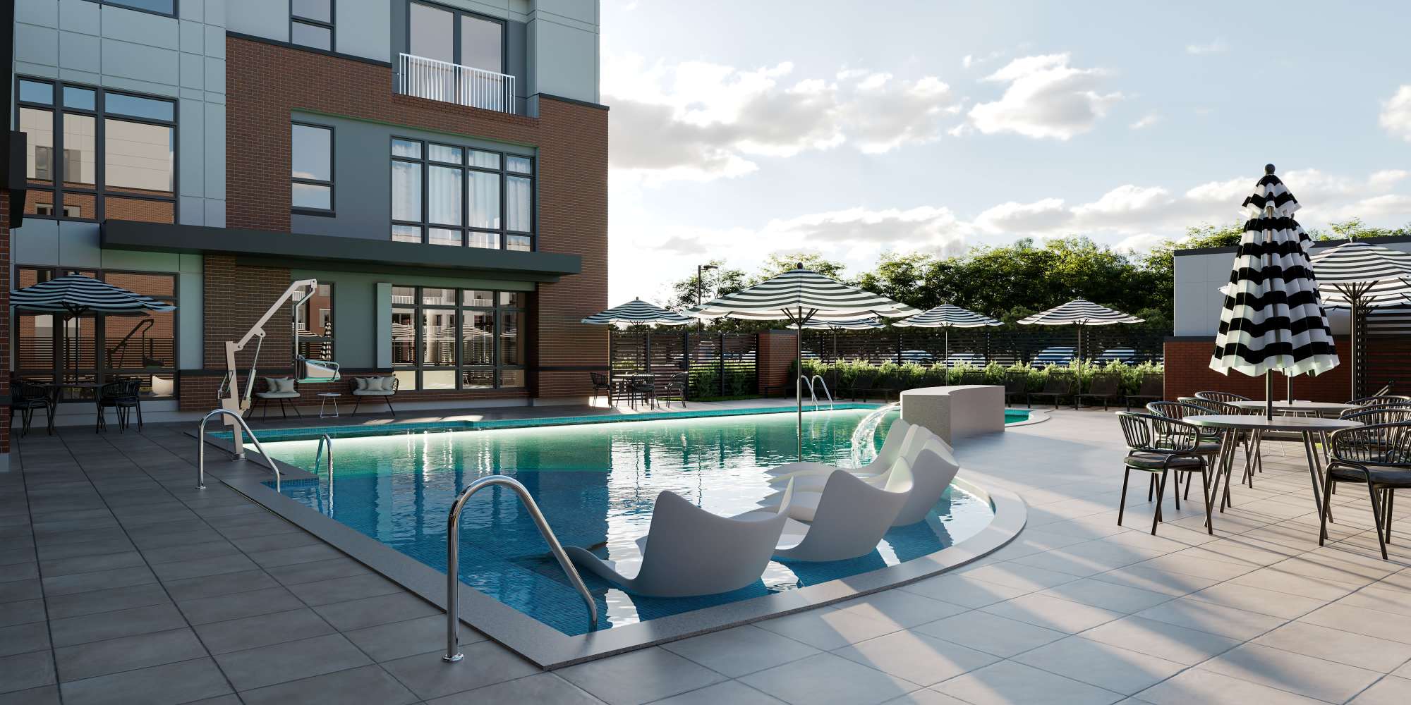 Swimming pool at Sphere Apartments in Richmond, Virginia