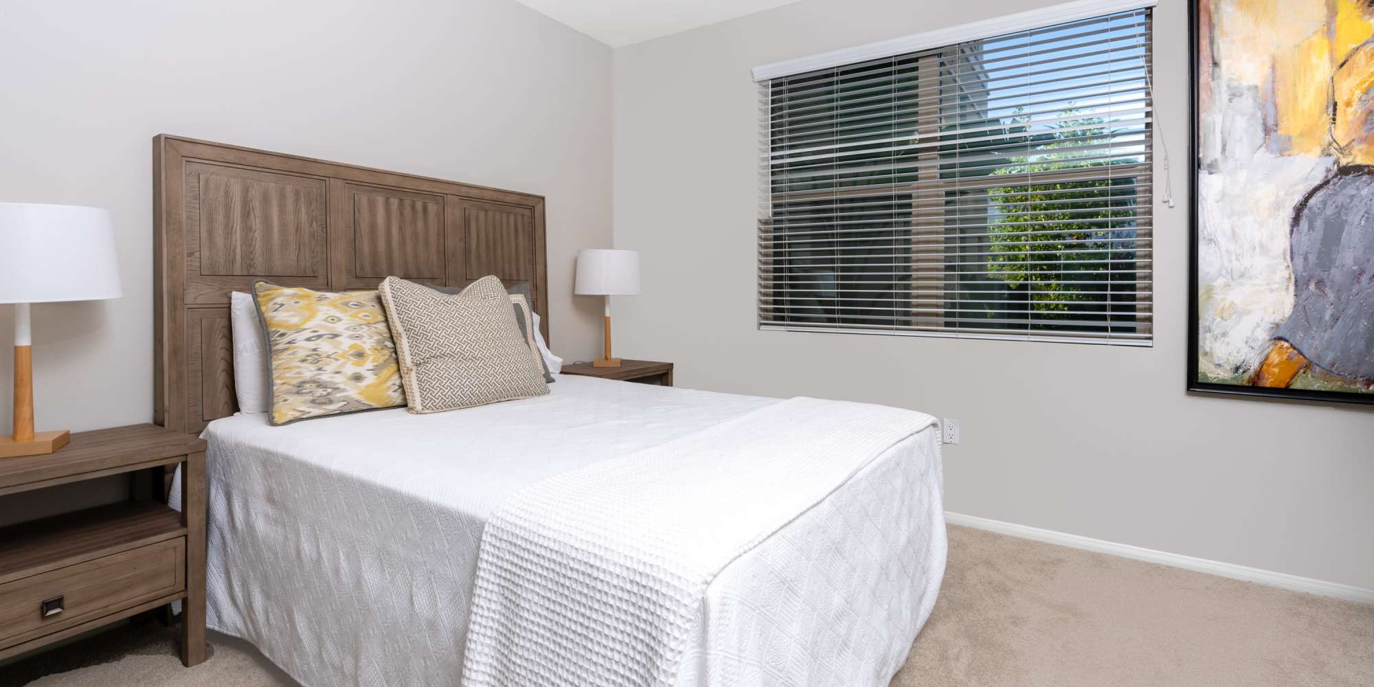Apartment bedroom at Paragon at Old Town in Monrovia, California