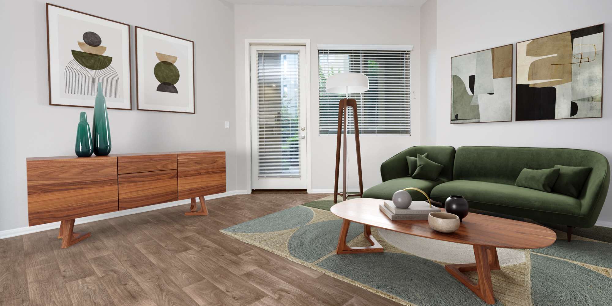 Wood-style flooring in an apartment at Paragon at Old Town in Monrovia, California
