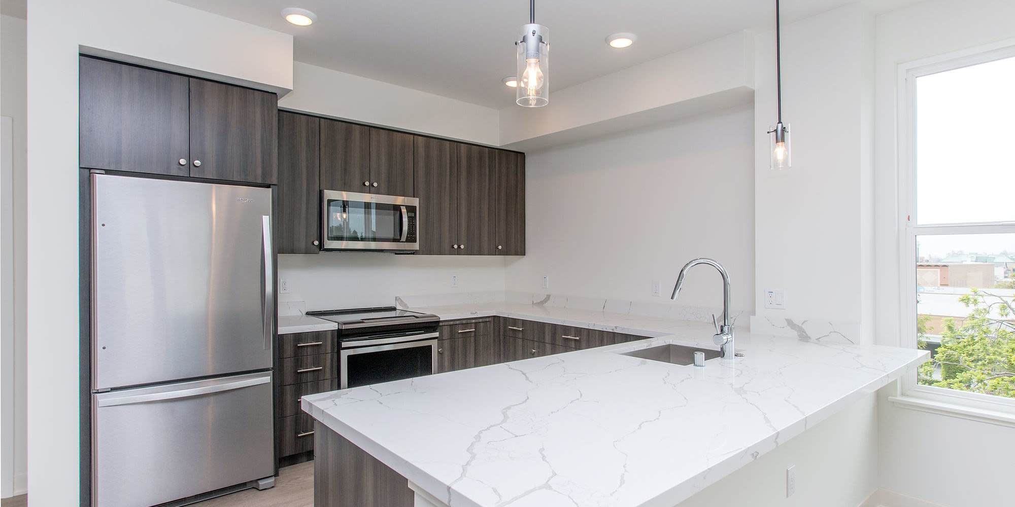 Modern apartments at Nanda on Pacific in Santa Cruz, California