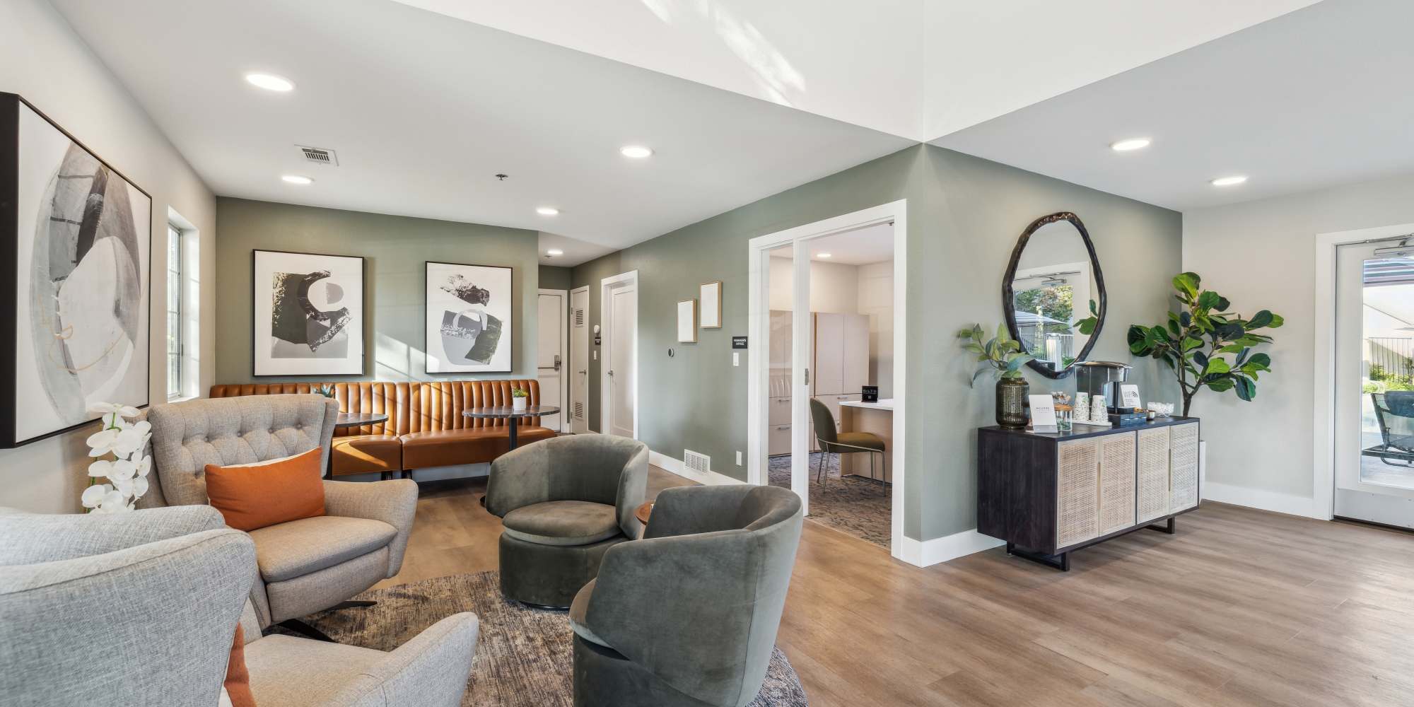Leasing office at Terra at Portola Park apartments in Livermore, California