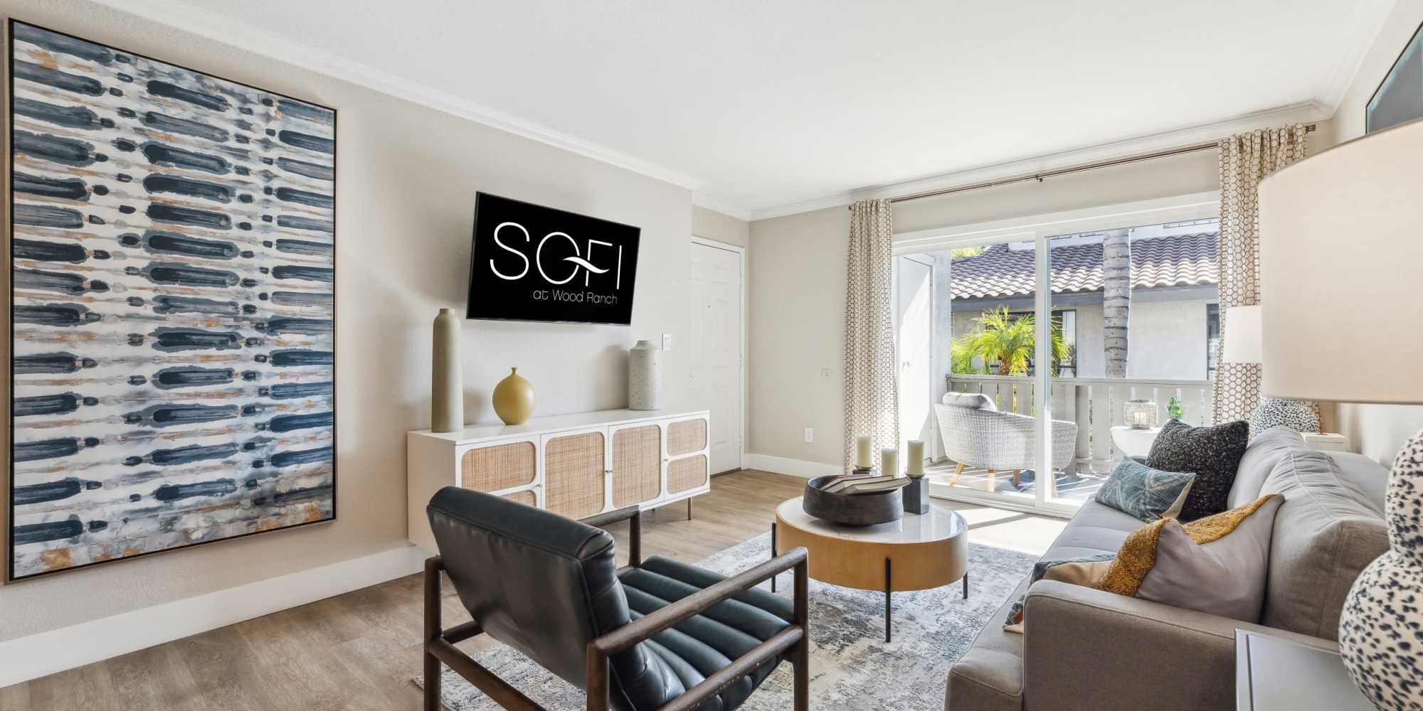Apartment Living Room at Simi Valley, California at Sofi at Wood Ranch