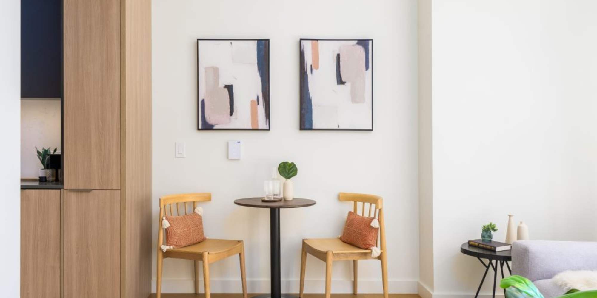 Bright living room at The Fitzgerald in San Francisco, California