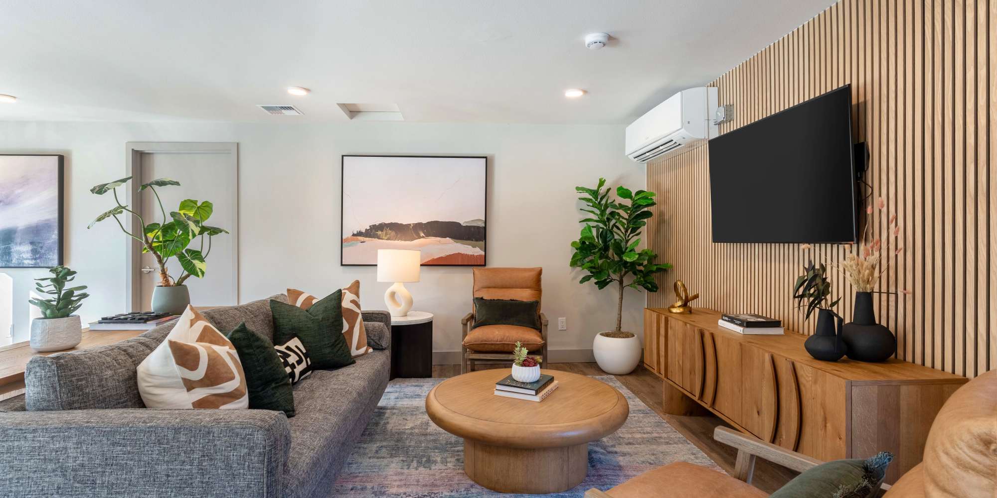 Model living room at Haven Apartment Homes in Kent, Washington
