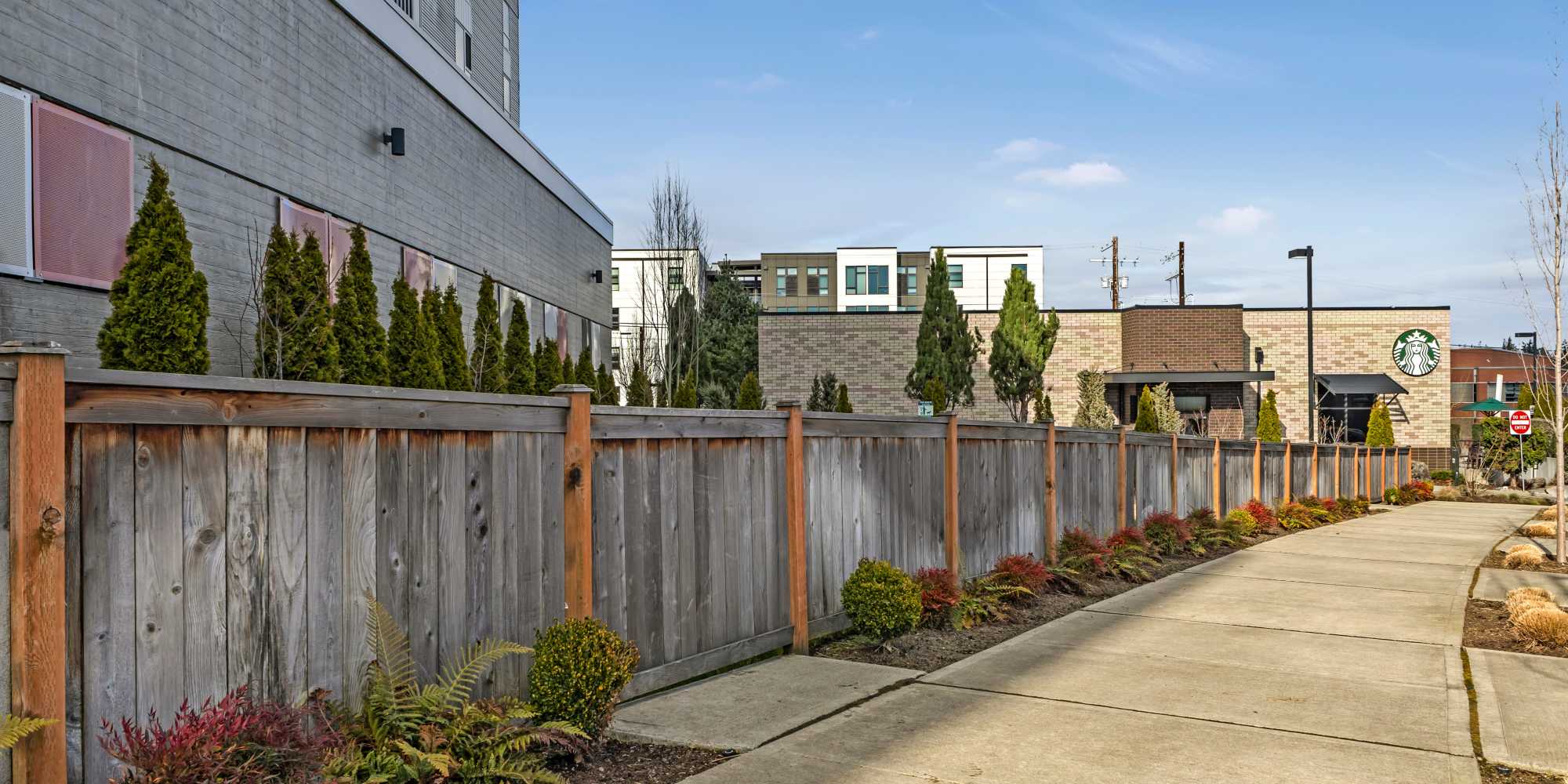 Exterior driveway at Koz on Broadway in Everett, Washington