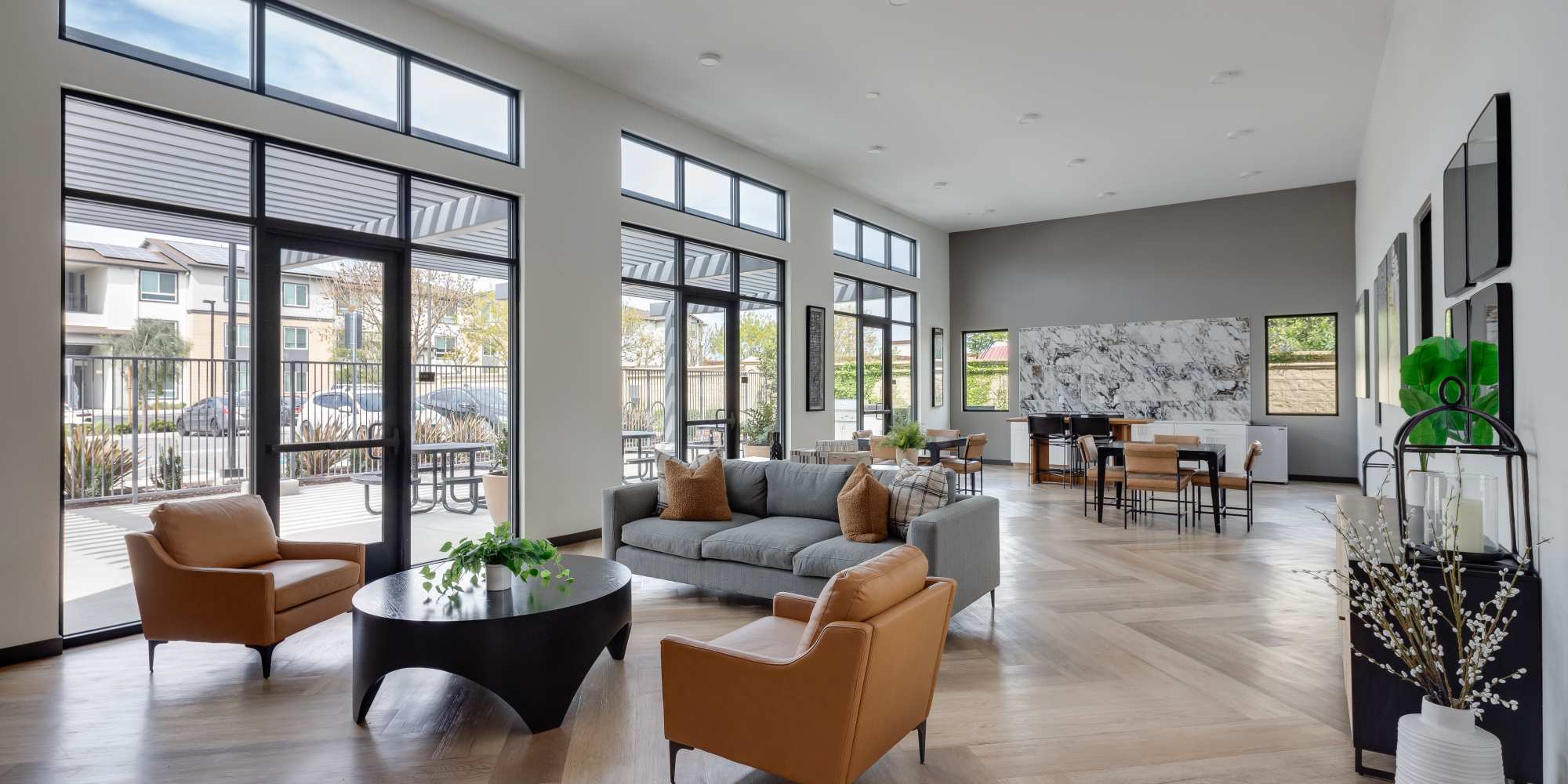 Large resident clubhouse at Village at First in Gilroy, California