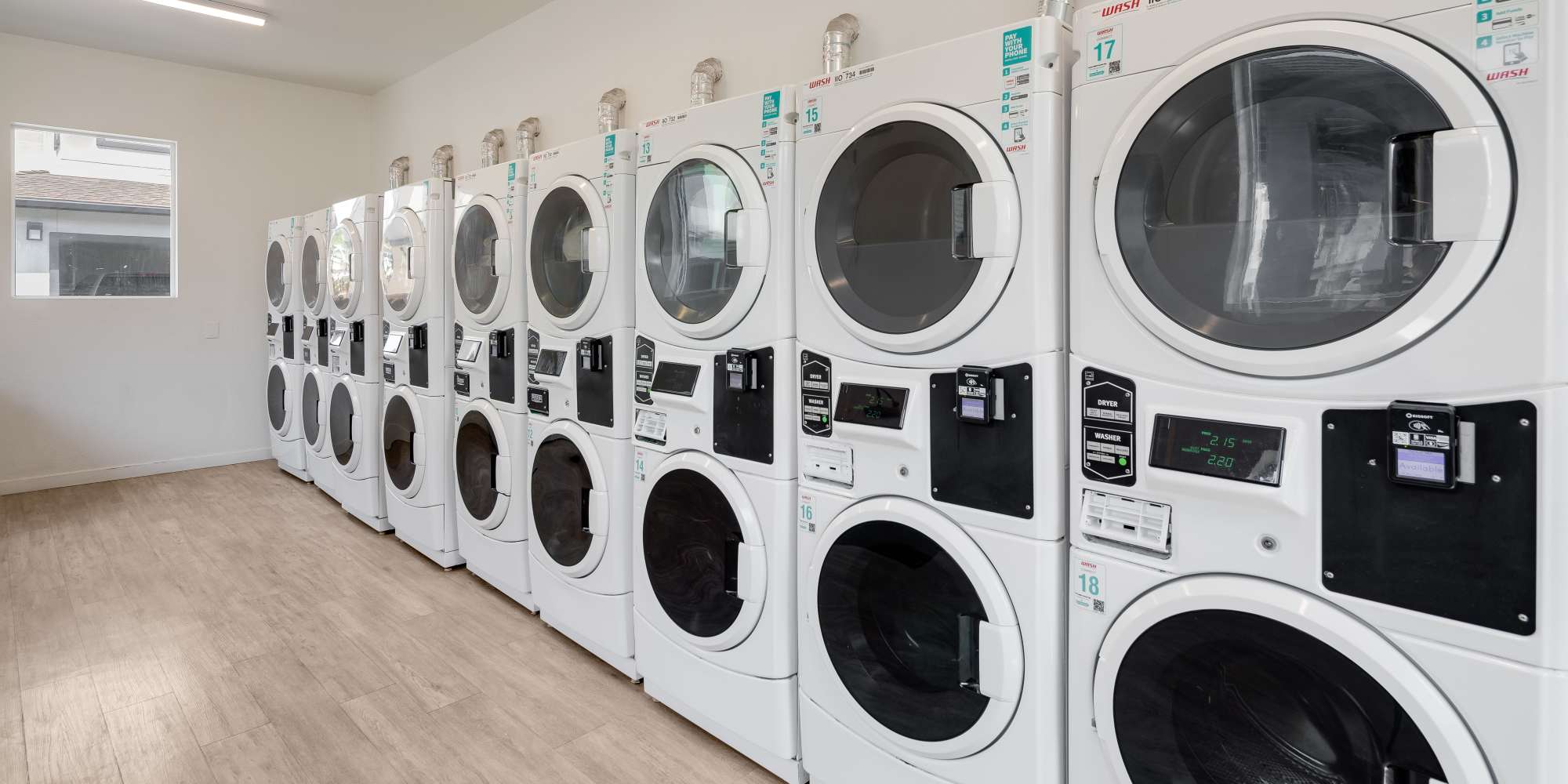 Laundry center at Village at First in Gilroy, California