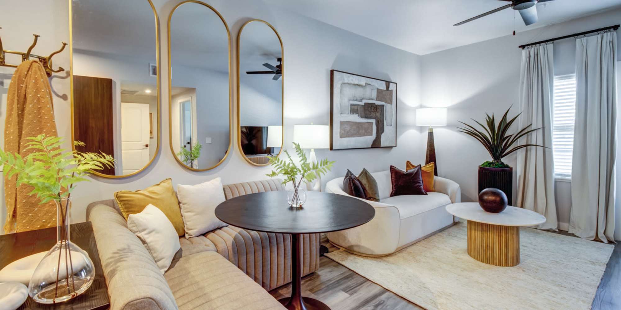 Living room at Aurora at Green Valley in Fairfield, California
