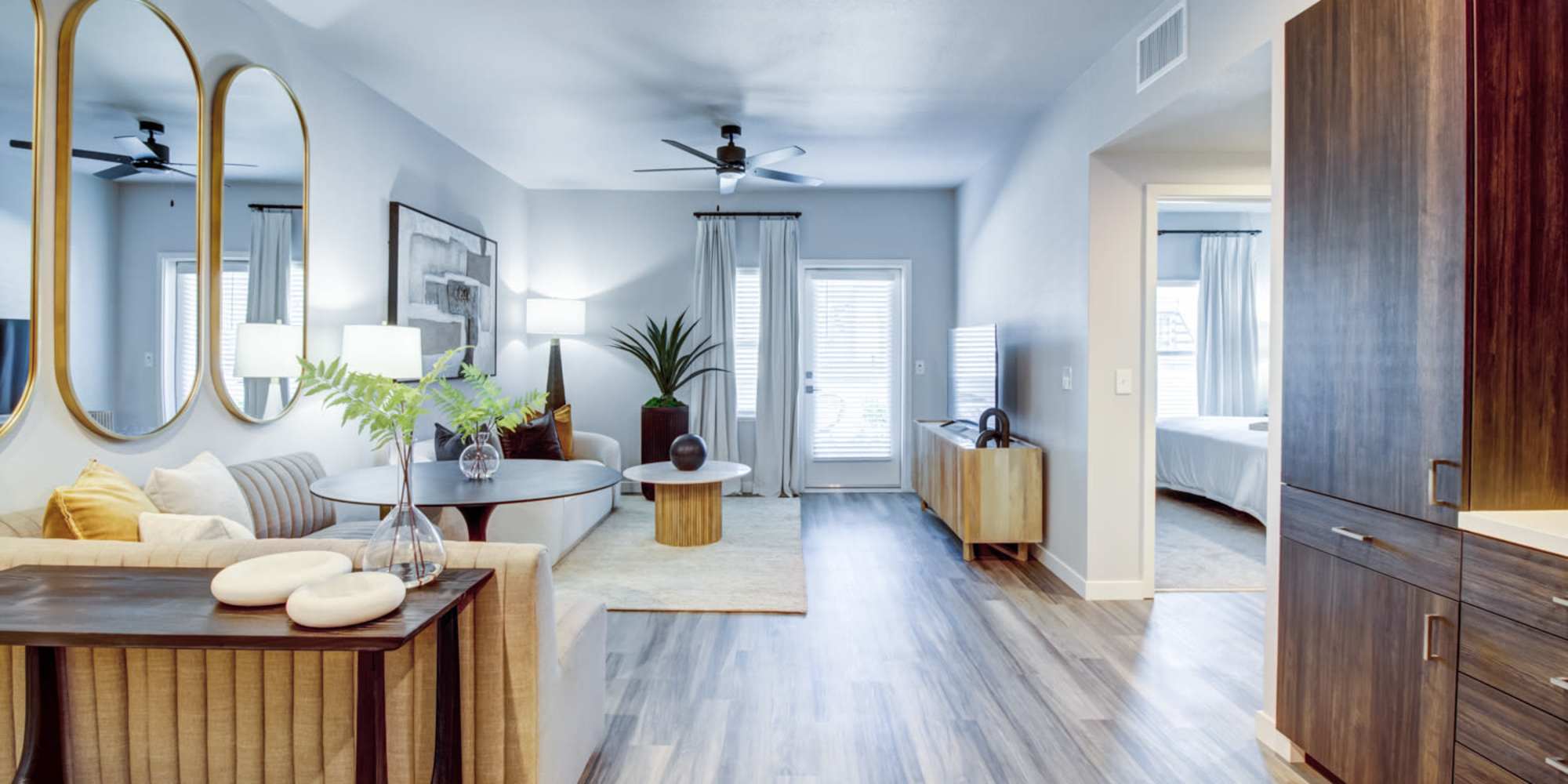 Living room at Aurora at Green Valley in Fairfield, California