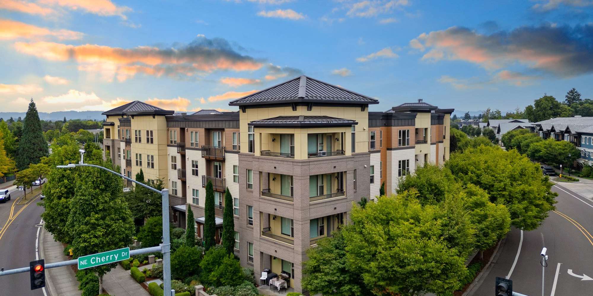 Exterior building with property name