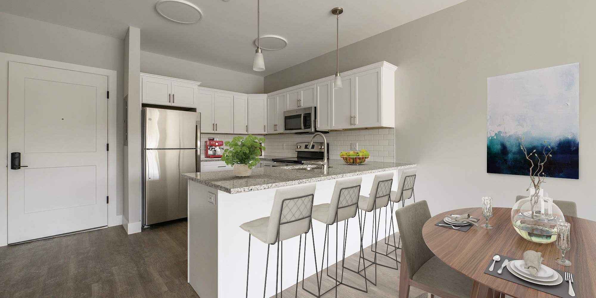 Enjoy our Modern Apartments Kitchen at Lakeside of Cheshire