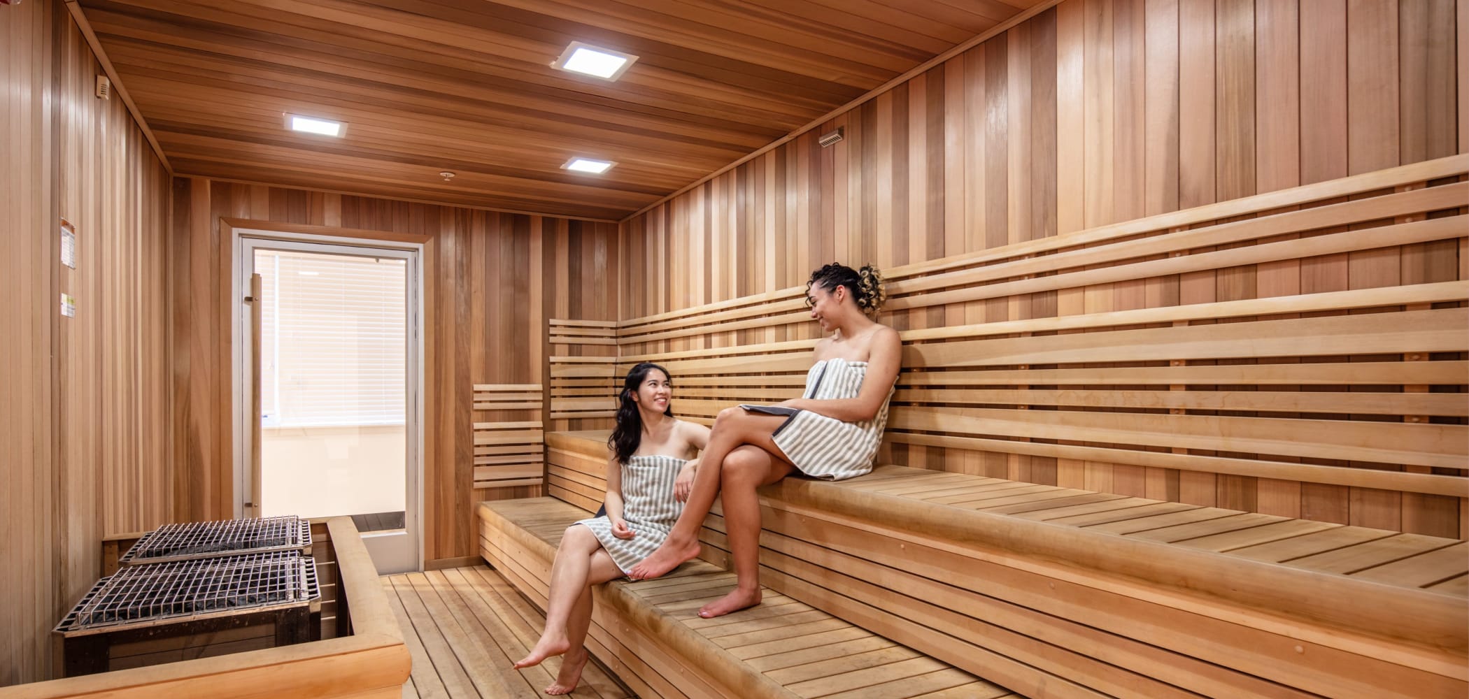 Sauna at evolve Bloomington in Bloomington, Indiana