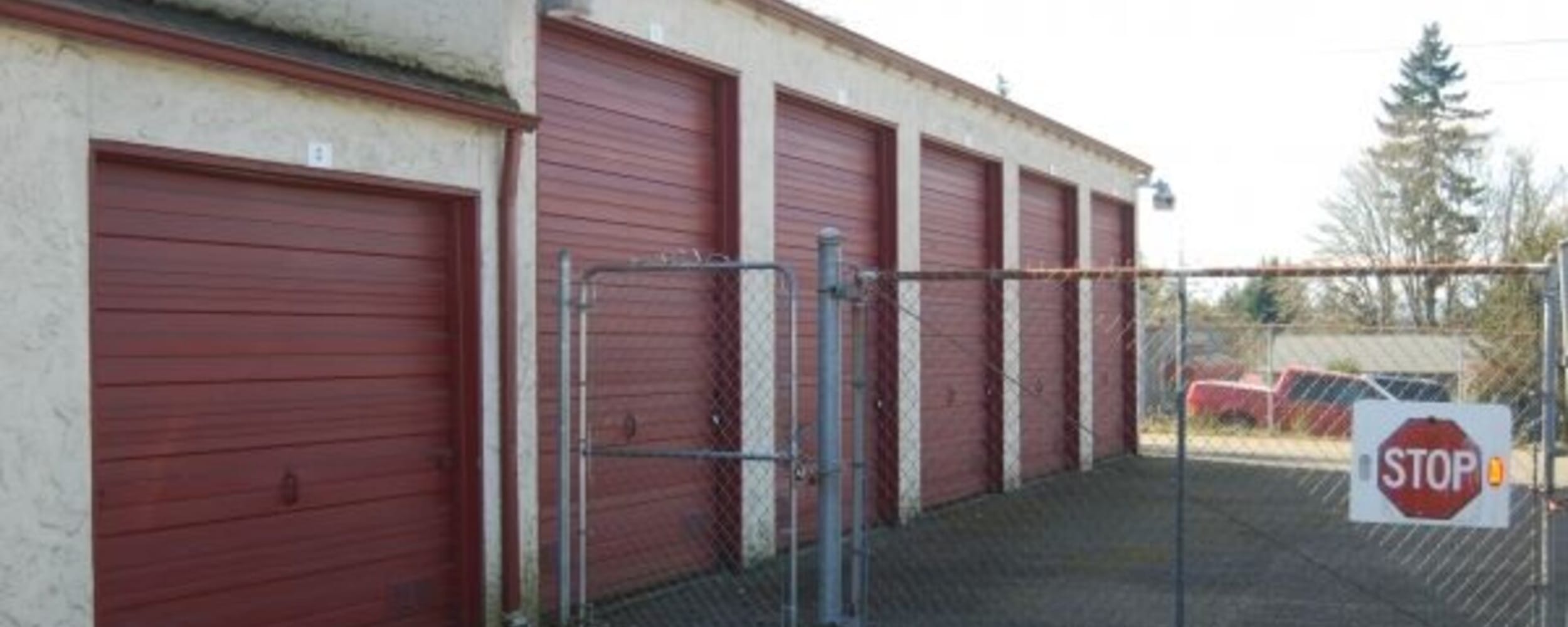 Gated entrance to Space Station Self Storage in Port Orchard, Washington