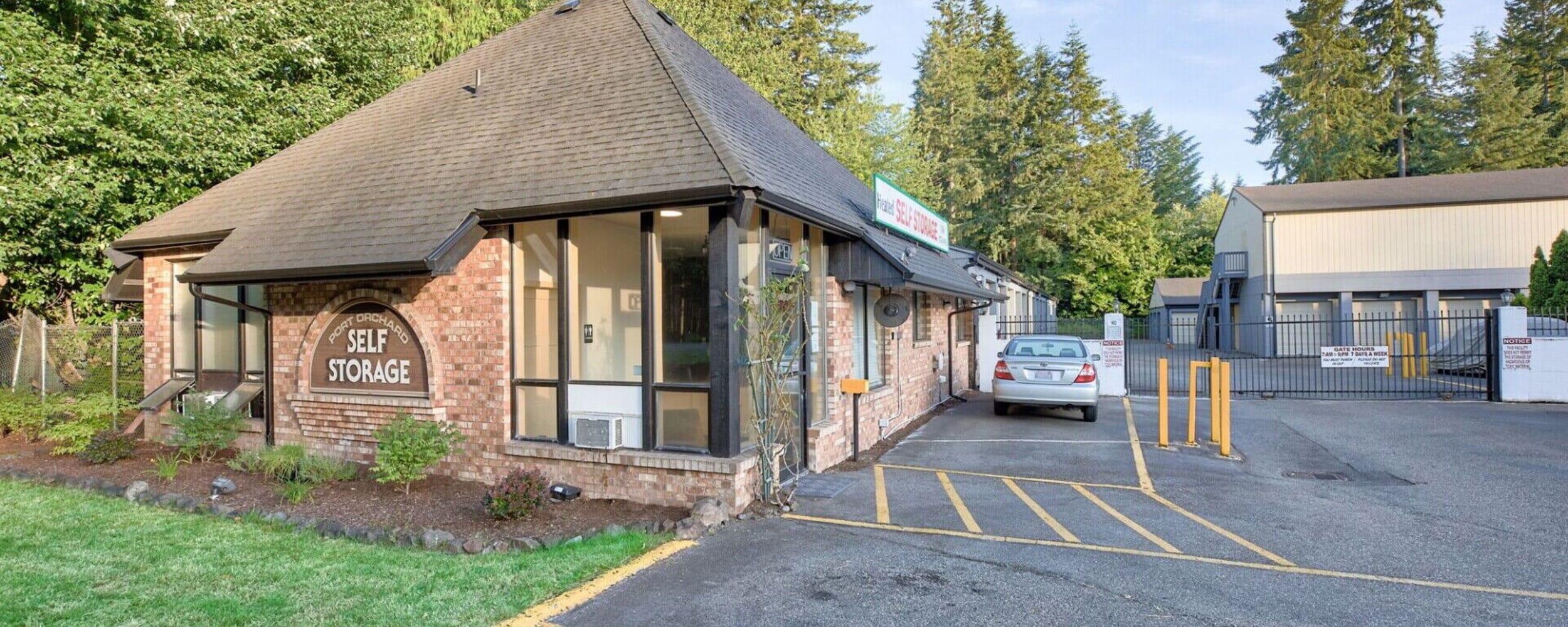 Parking lot at Port Orchard Self Storage in Port Orchard, Washington